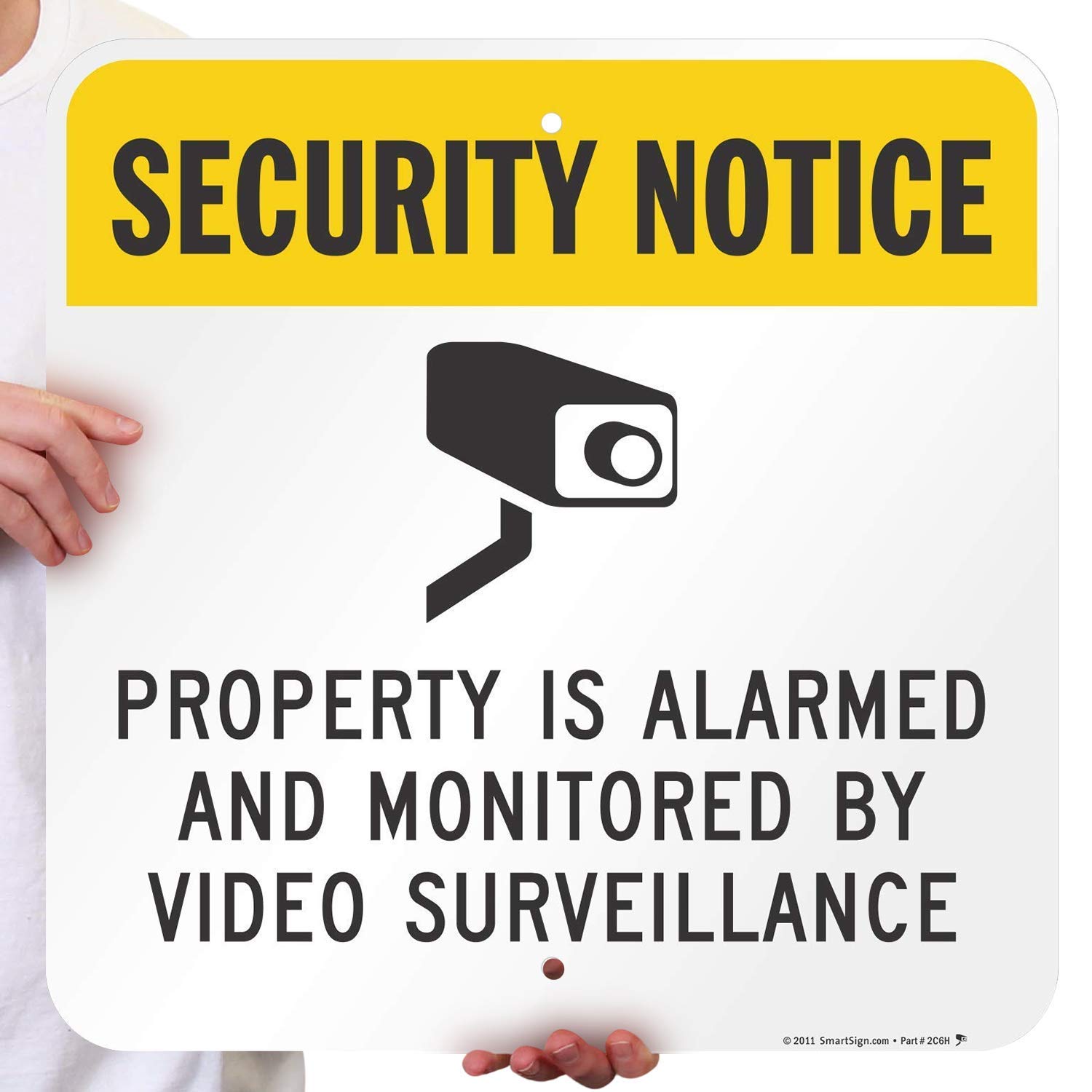SmartSign 'Property Is Alarmed And Monitored by Video Surveillance' Sign - 18