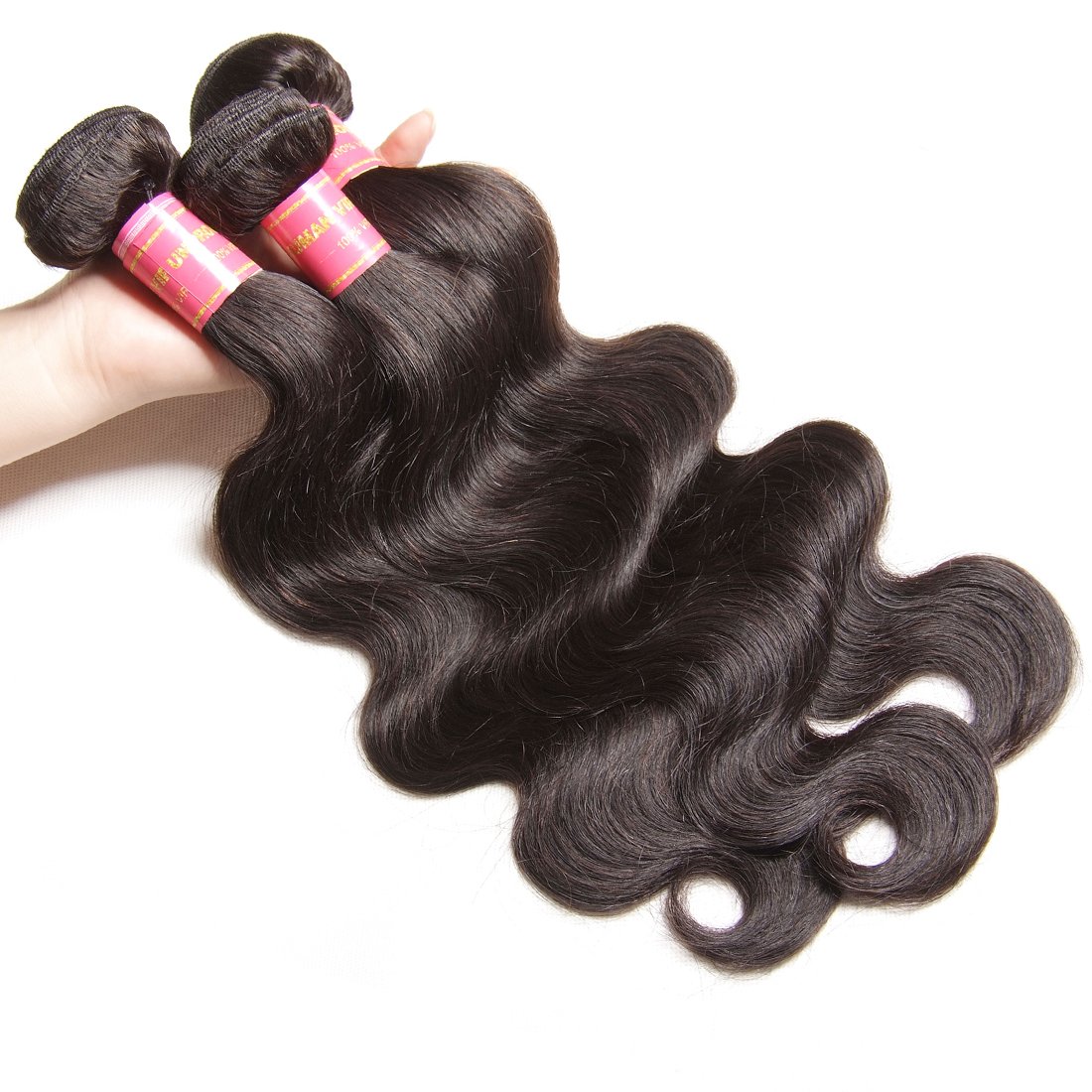 Klaiyi 10A Brazilian Virgin Hair Extensions - No Shedding, Unprocessed Human Hair Bundles (18/20/22 Inch Body Wave) 95-100g/lot | Natural Color for Styling, Volume & Length | Perfect for Daily Wear, Parties & Special Occasions