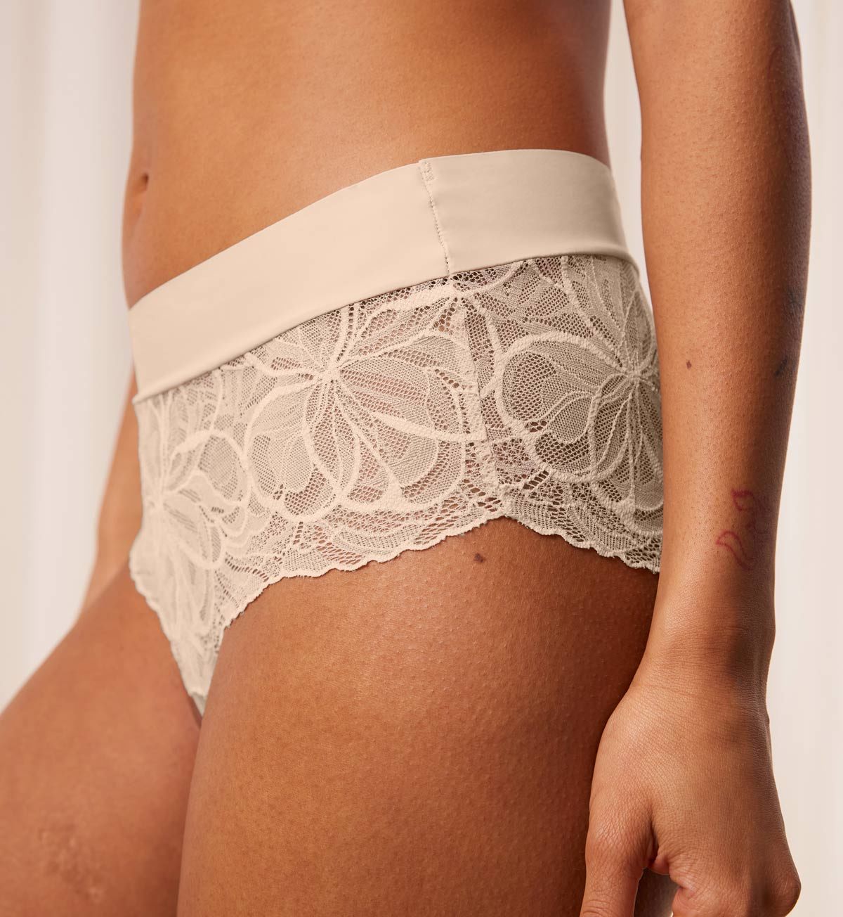 Illusion Lace Shorts for Women - Seamless Body Makeup Shorts - Shapewear for Smoothing & Slimming - Perfect for Under Dresses, Skirts & Workout Outfits