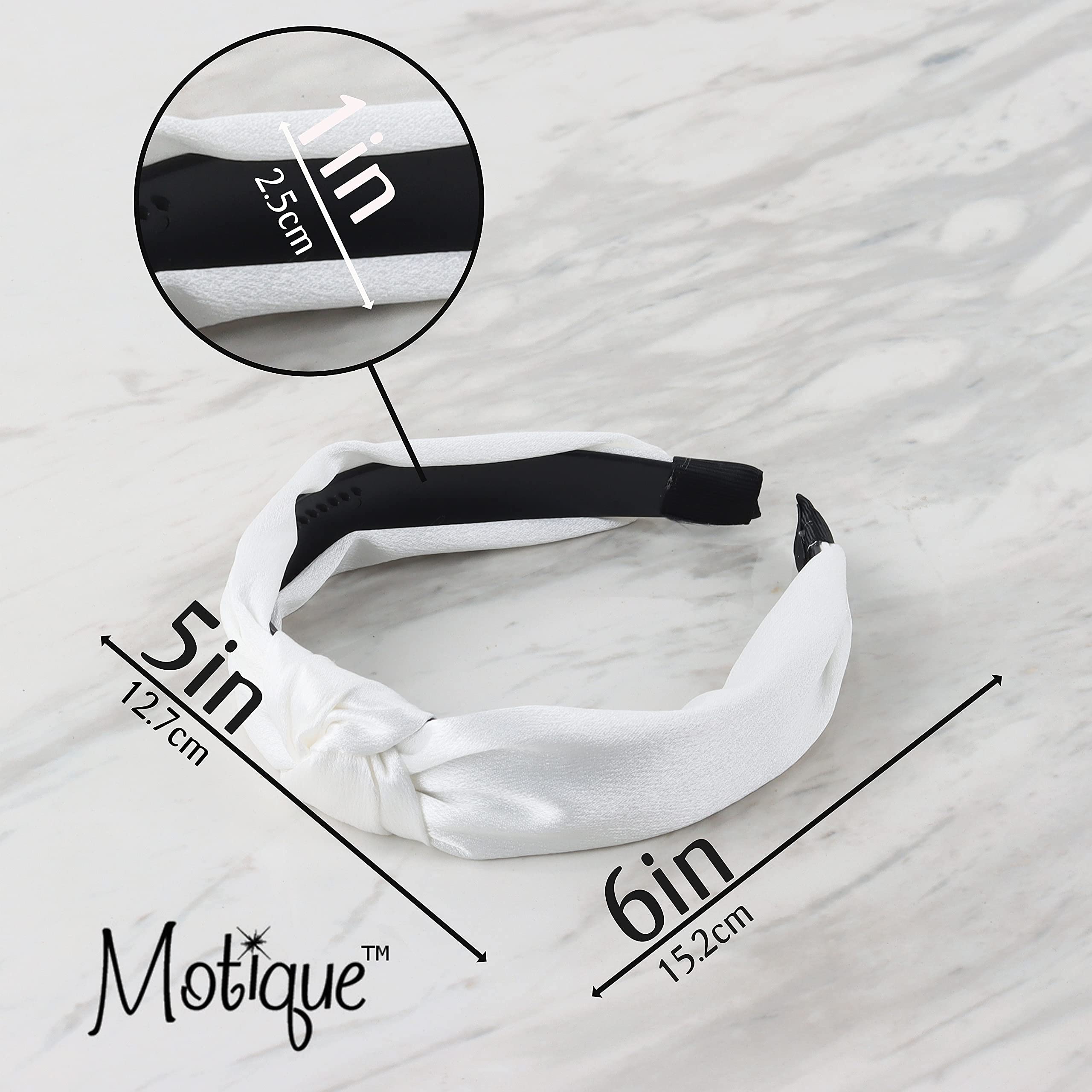 Satin Knot Headband for Women - Shimmer White Hair Accessory for Elegant Styling and Special Occasions