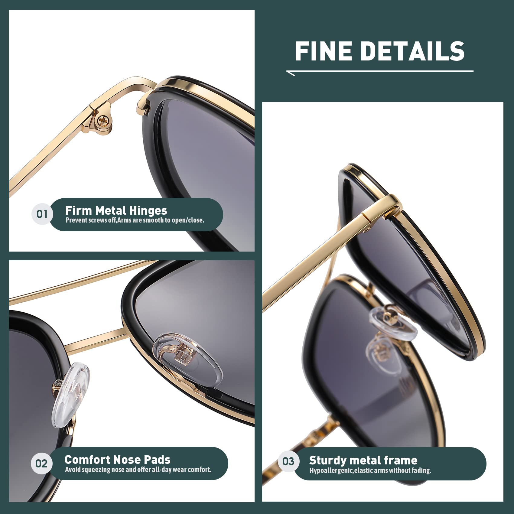 Stylish Polarized Aviator Sunglasses for Women - UV Protection & Anti-Glare - Perfect for Driving, Beach & Outdoor Activities