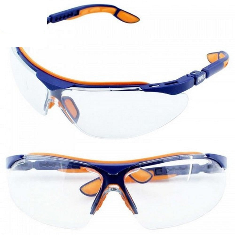 Uvex I VO Clear Safety Glasses 9160 265 - ANSI Z87.1 Certified Protective Eyewear for Construction, Woodworking & Lab Work