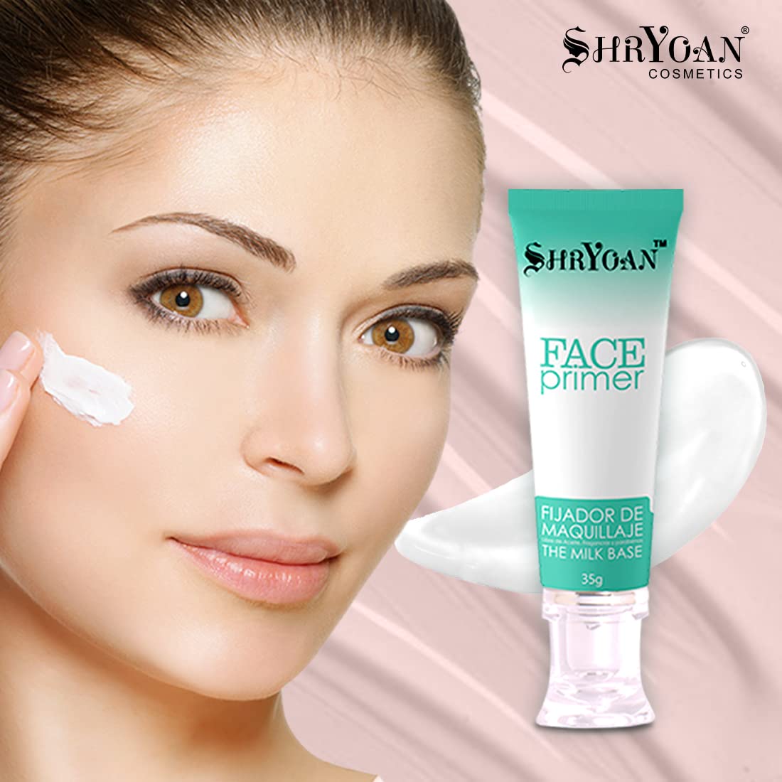 Shryoan Premium Milk Base Face Primer - 35g Hydrating Makeup Base for Flawless Skin | Perfect for Daily Use, Special Occasions & Photography Makeup