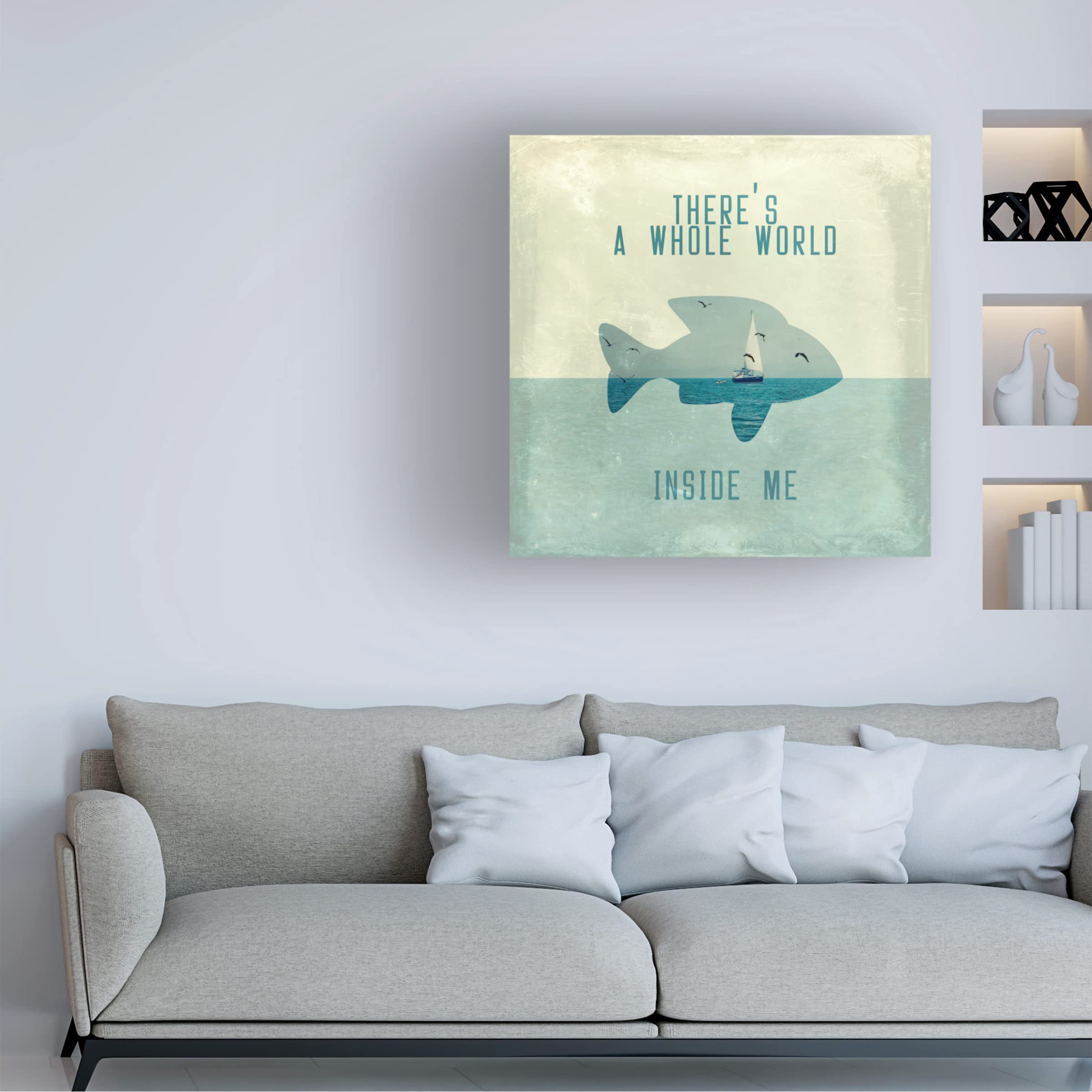 Paula Belle Flores 'There Is A World Inside of Me' Canvas Wall Art Print - Modern Home Decor for Living Room, Bedroom & Office