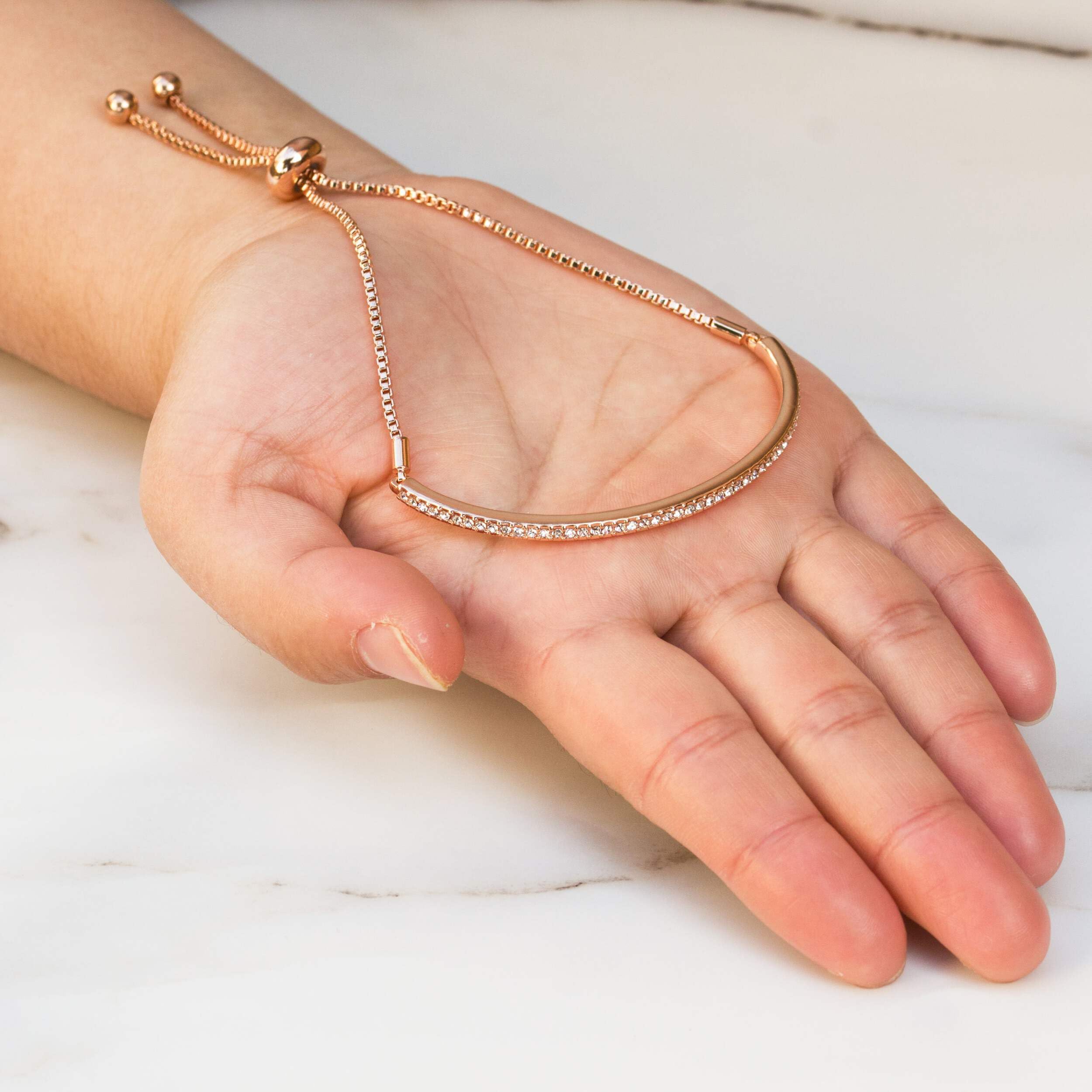 Philip Jones Rose Gold Plated Zircondia® Crystal Friendship Jewelry Set - Perfect Gift for Best Friends, Anniversaries & Special Occasions