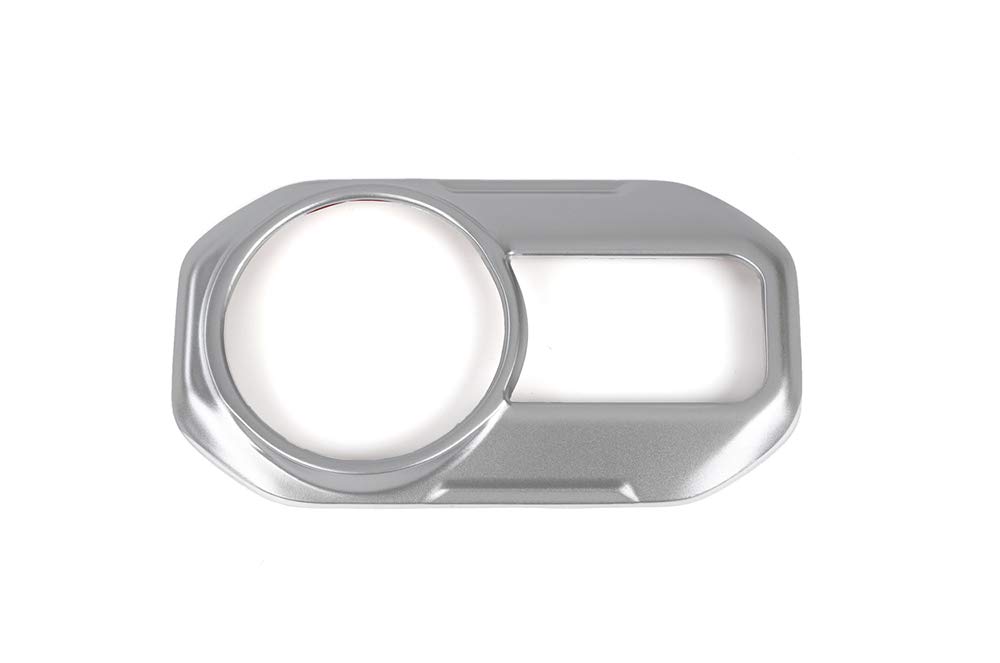 Silver ABS Car Headlight Control Panel Sticker Frame Decor Cover Trim for Jeep Wrangler JL & JT Gladiator (2018-2023 Models) - Durable Exterior Accessory for Off-Road Protection & Style Enhancement