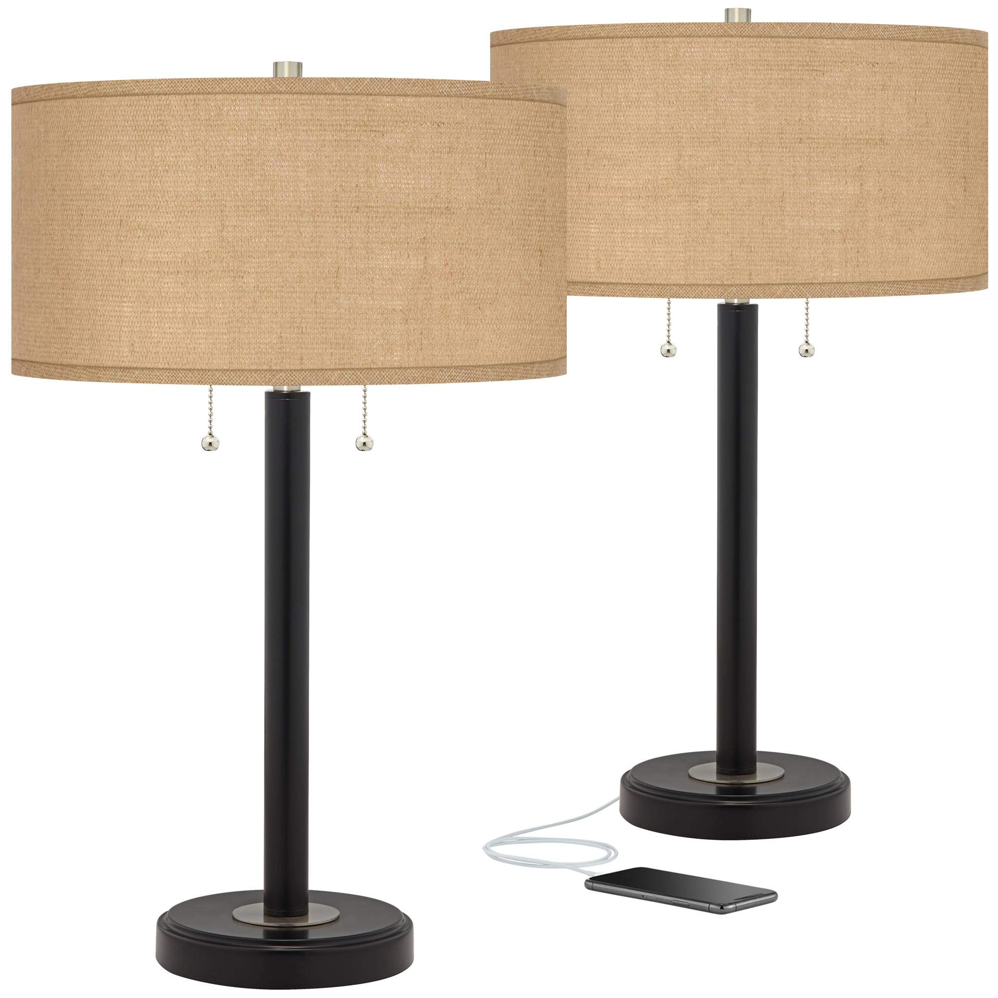 Possini Euro Design Modern Table Lamps Set of 2 - 25