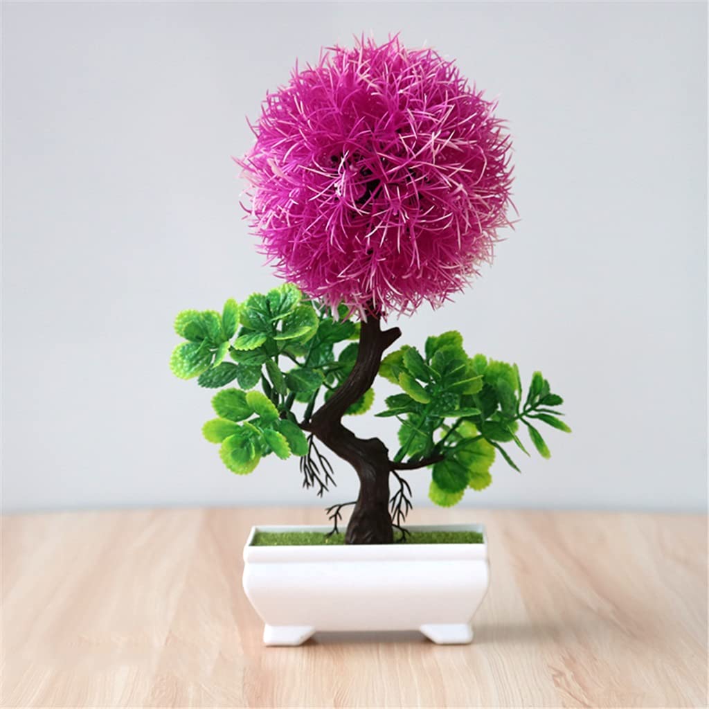 PQKDY Artificial Bonsai Tree in Pot - Realistic Fake Green Plant for Home & Office Decor - Indoor Potted Ornament (Color D) - Perfect for Living Room, Bedroom, Desk & Wedding Centerpieces