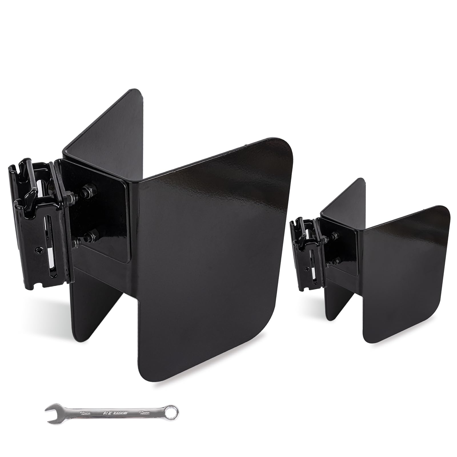 2-Pack E-Track Motorcycle Wheel Chocks for Trailers & Garages - Heavy Duty Dirt Bike Wheel Stabilizer for Secure Transport & Storage