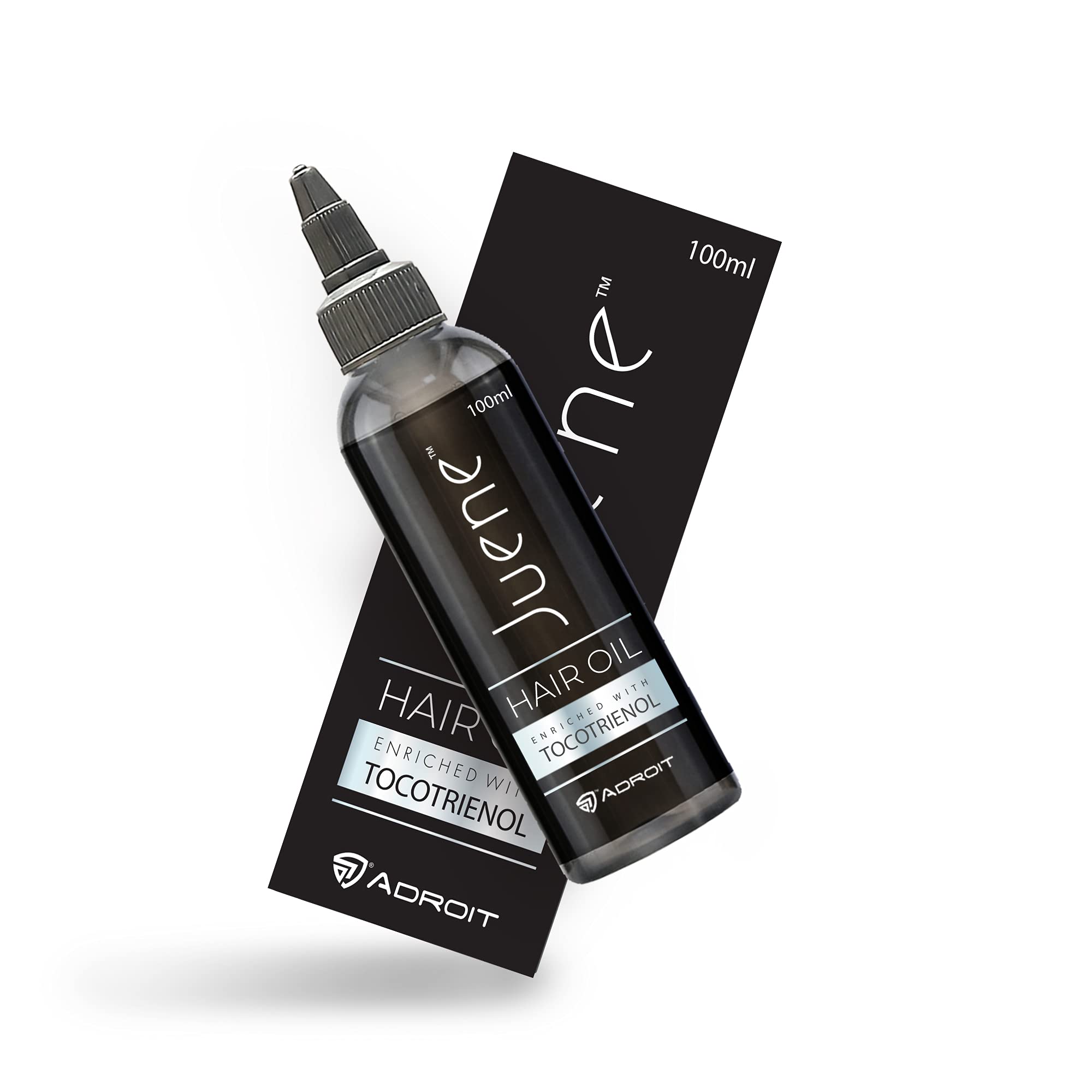Juene Hair Oil with Tocotrienol & Coconut Oil - Antioxidant & Protein Treatment for Damaged Hair - 100ml Vegetarian Hair Care - Perfect for Dry, Frizzy Hair & Split Ends Repair