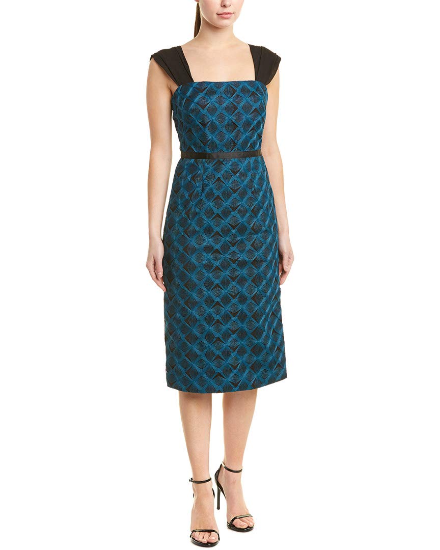 Kay Unger Women's Elegant Blue Cocktail Dress for Evening Parties, Weddings & Special Occasions
