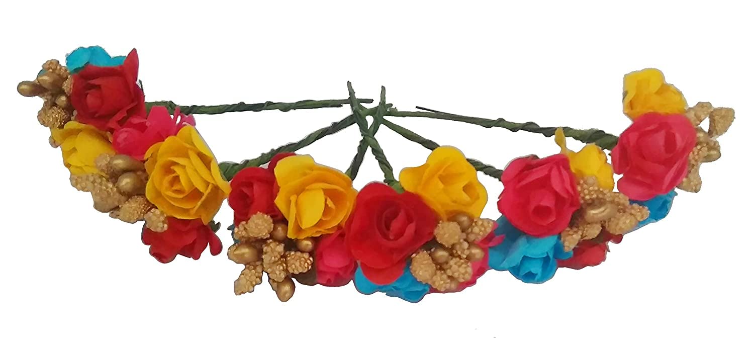 AAINAA Set of 6 Floral Hair Pins for Women & Girls - Decorative Hair Accessories for Weddings, Parties & Everyday Styling