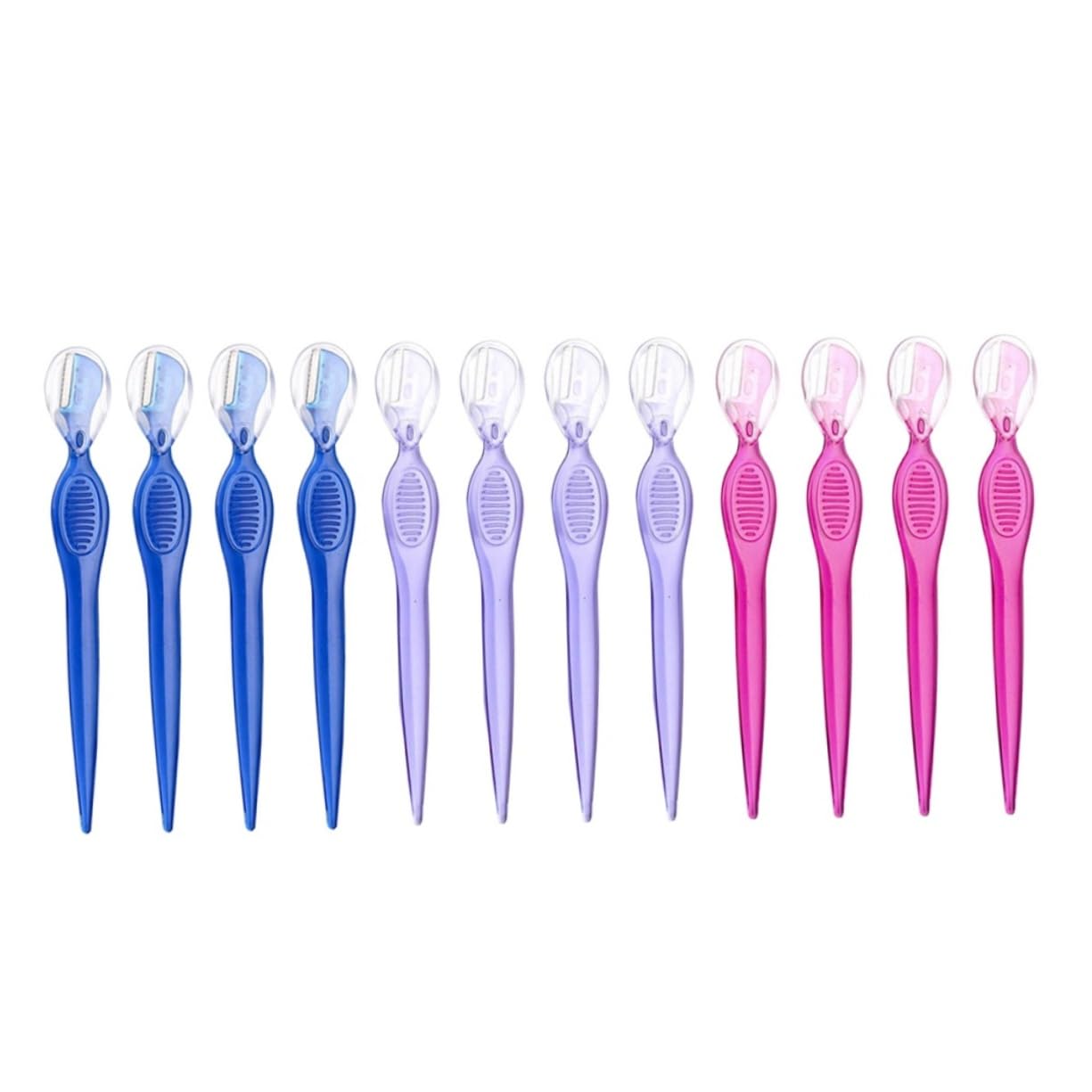 iPetboom 12-Pack Eyebrow Trimmers & Facial Razors for Women - Precision Eyebrow Shapers, Pluckers & Makeup Tools - Portable Grooming Kit for Eyebrows, Face & Beauty Care - Perfect for Home, Travel & Salon Use