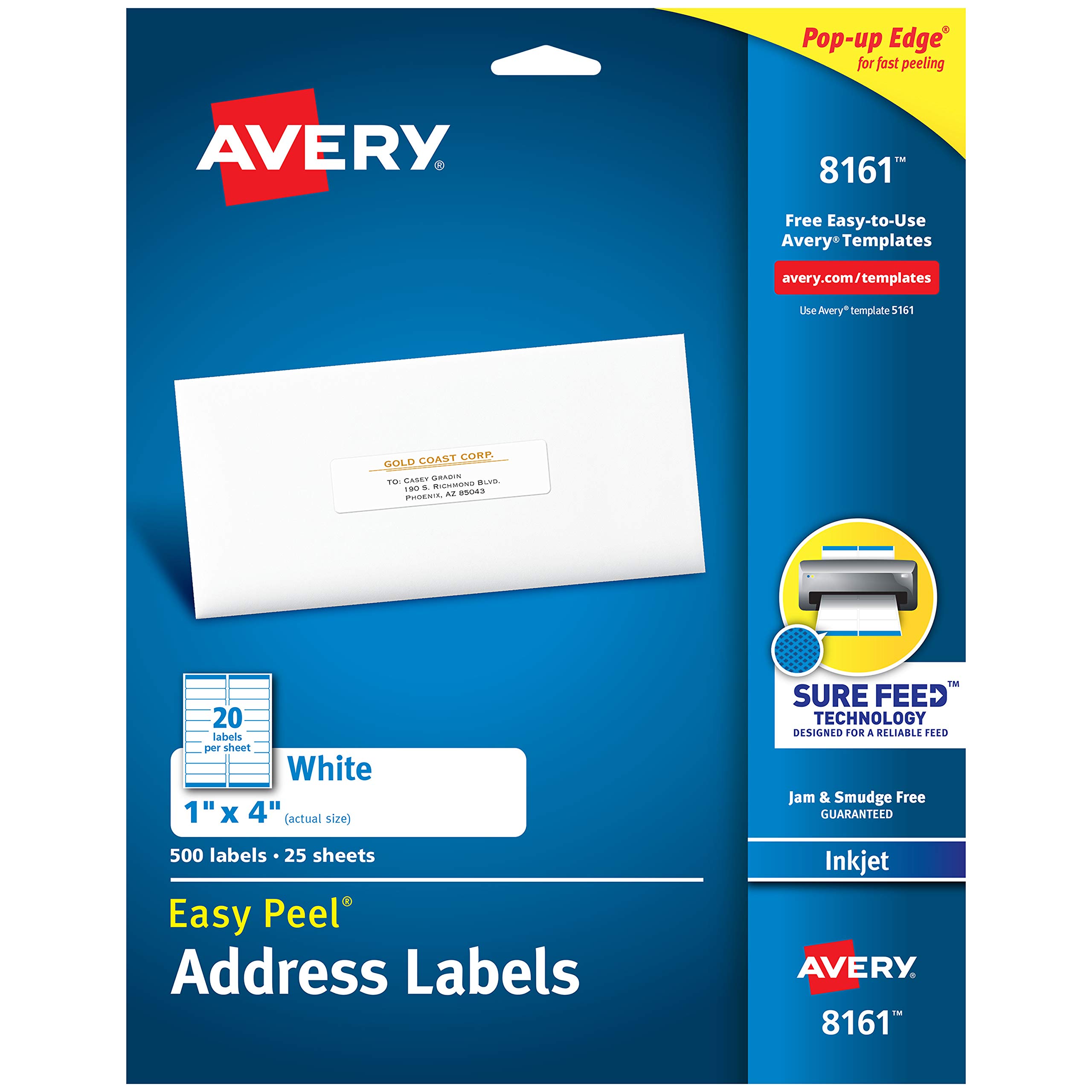 Avery 8161 White Address Labels 1