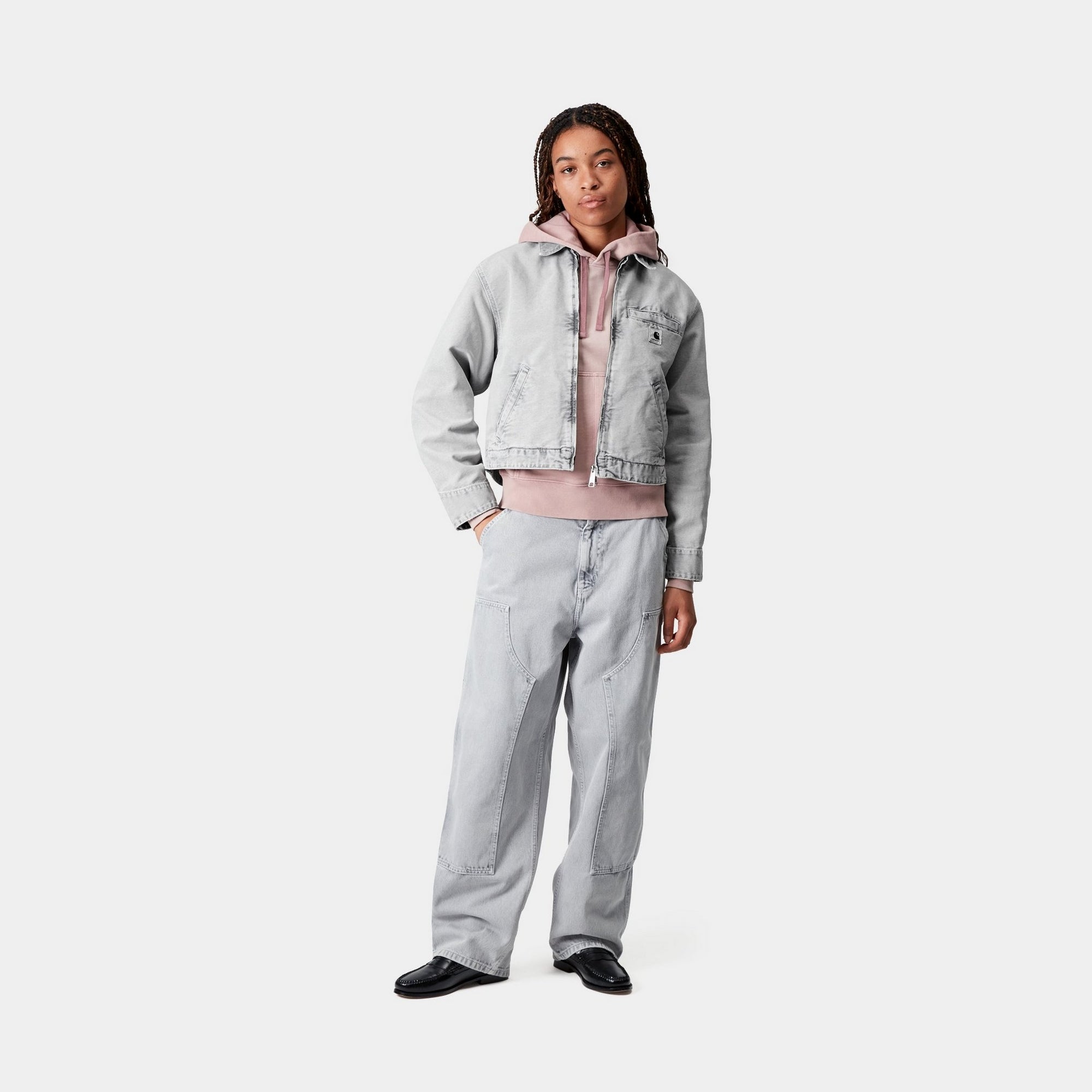 Women's Emery Jacket - Black Chalk Wash Waterproof Windbreaker Jacket for Outdoor Hiking & Casual Wear