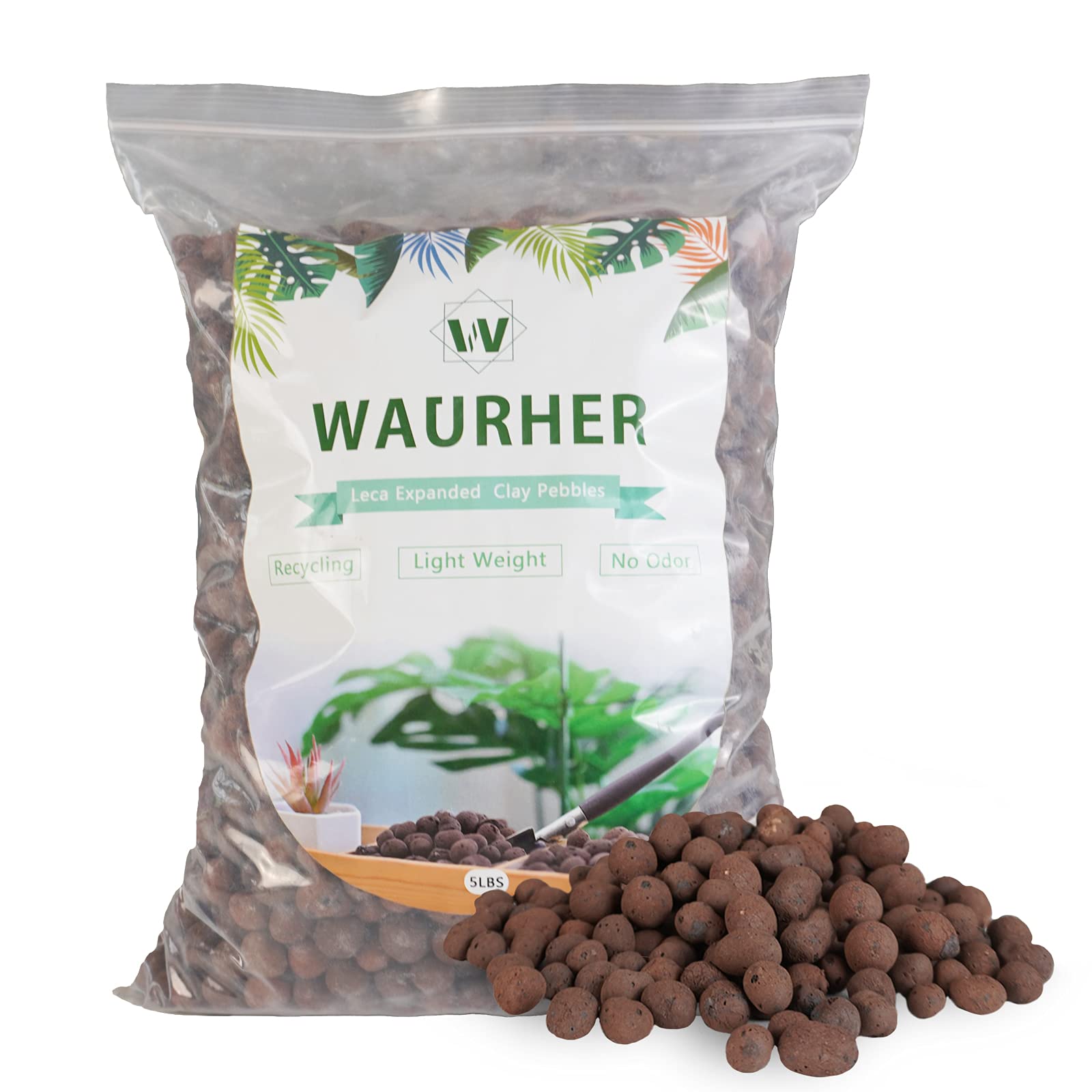 **Expanded Clay Pebbles 5LBS – Lightweight Hydroponic Grow Media for Indoor Plants, Orchids, and Aquaponics – Ideal for Hydroponics, Gardening, and Soil Aeration**    *(Use for hydroponic systems, indoor gardening, orchid potting, and improving soil drainage in planters.)*