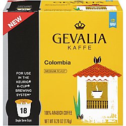 Gevalia Colombia Coffee Pods 108 Count - Medium Roast Single-Serve Capsules for Keurig Brewers - Perfect for Home, Office & Morning Coffee Break