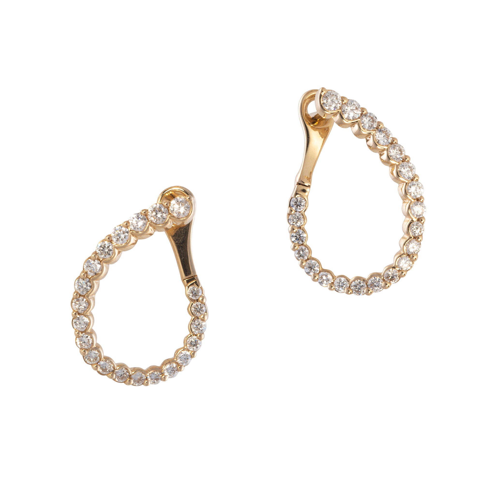 0.70ctw Graduated Diamond Stud Earrings in 14K Gold - Elegant Front to Back Design for Weddings & Special Occasions
