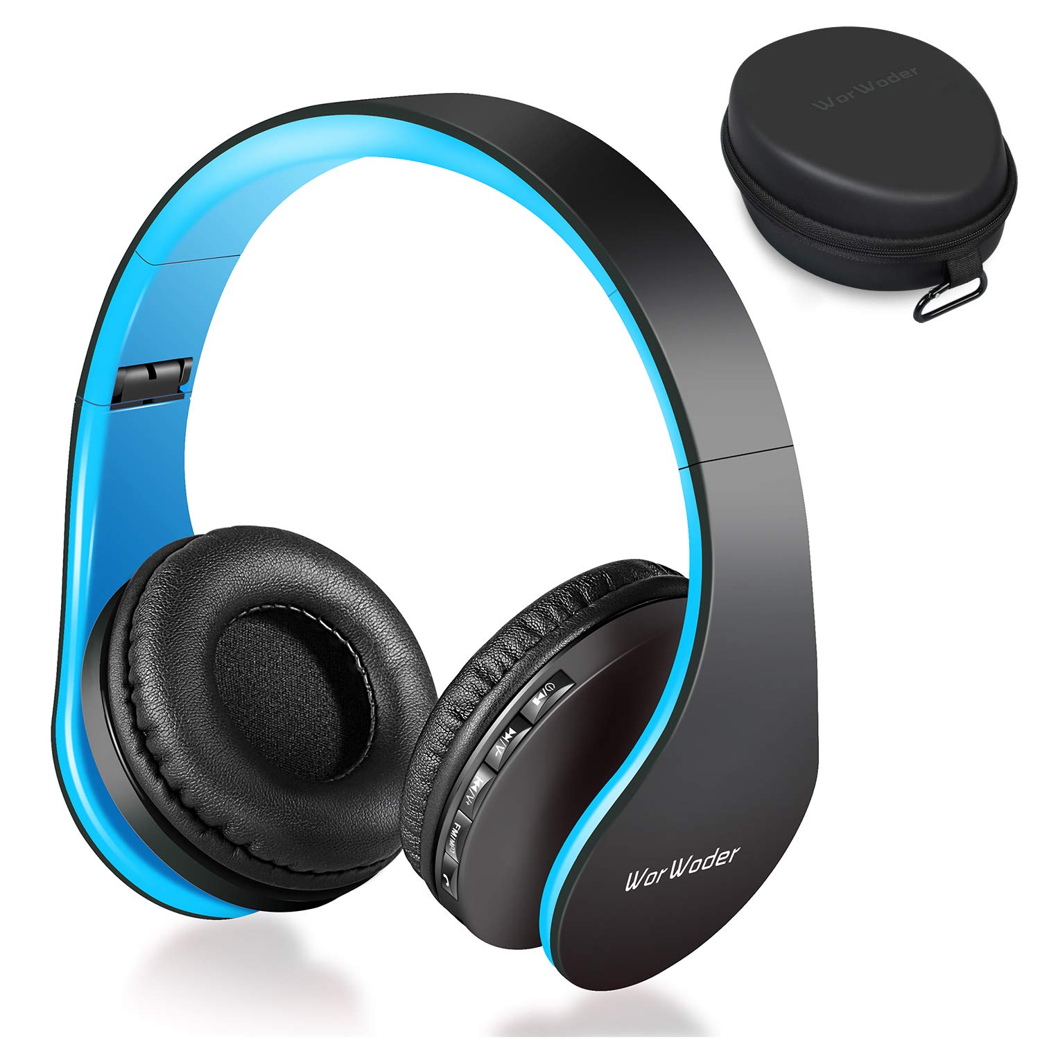 Foldable Bluetooth Over-Ear Headphones with Wired/Wireless Modes, Micro SD/TF & FM Radio - Lightweight Comfort for Travel, Office & Home Use | Perfect for Phone Calls, Music & Gaming