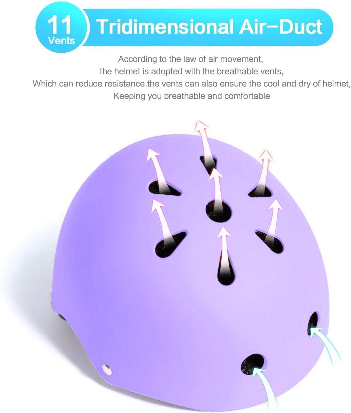 Adjustable Kids Bike Helmet for Toddlers & Youth (3-14 Years) - Color Gradient Safety Helmet for Boys & Girls - Perfect for Bicycling, Scooters, Balance Bikes, Roller Skating & Skateboarding