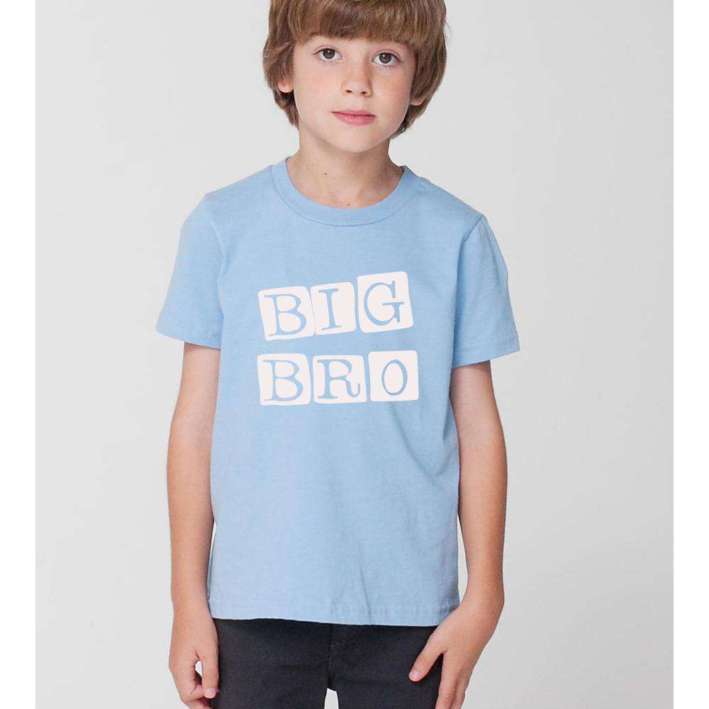 Big Bro Lil' Bro Matching Sky Blue T-Shirts - Sibling Bonding Outfits for Family Photos & Special Occasions