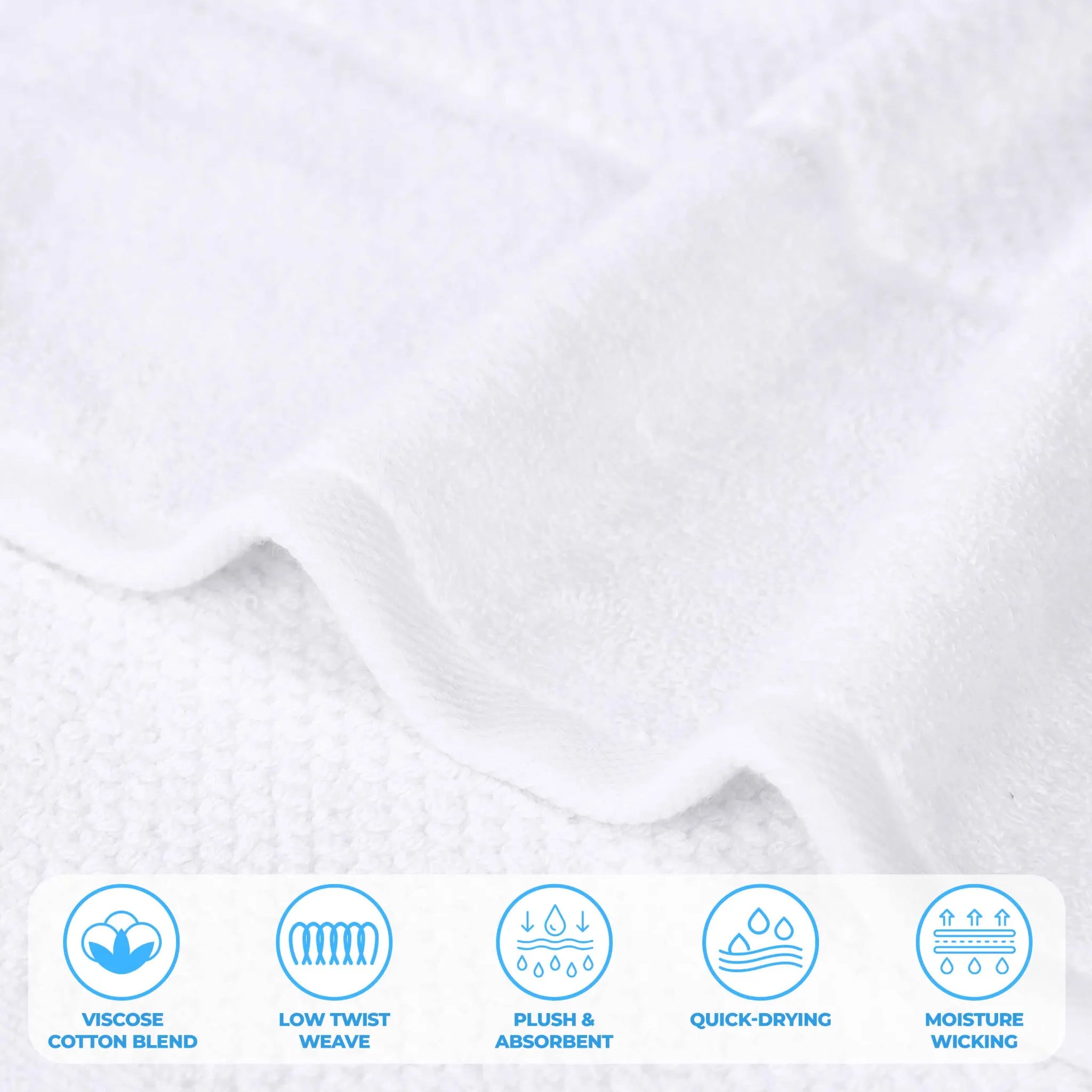 Premium Mile Smart Twist Viscose Cotton Blend Bath Towels (Set of 2) - Ultra Soft & Absorbent for Spa, Bathroom & Beach Use