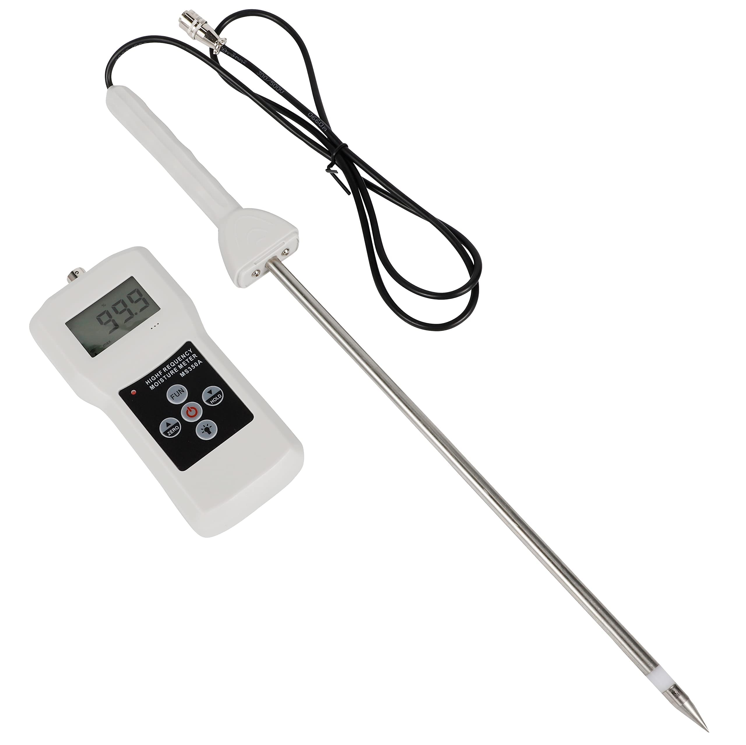 MS350A High Frequency Coal Moisture Meter - Digital Moisture Analyzer for Coal Powder & Sand | Accurate Chemical Raw Material Moisture Content Measurement | Ideal for Mining, Construction & Laboratory Testing