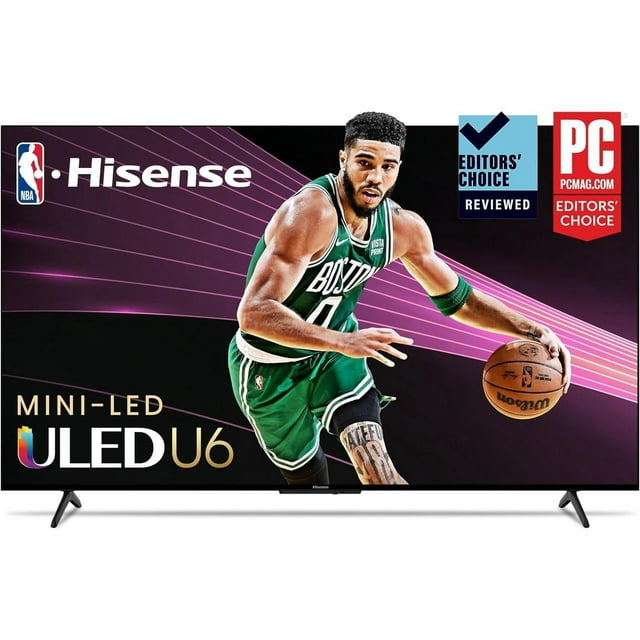Hisense 65-Inch U6 Series Mini-LED QLED 4K UHD Smart Google TV (65U6K) - Perfect for Home Theater, Gaming & Streaming Netflix, Hulu, Prime Video