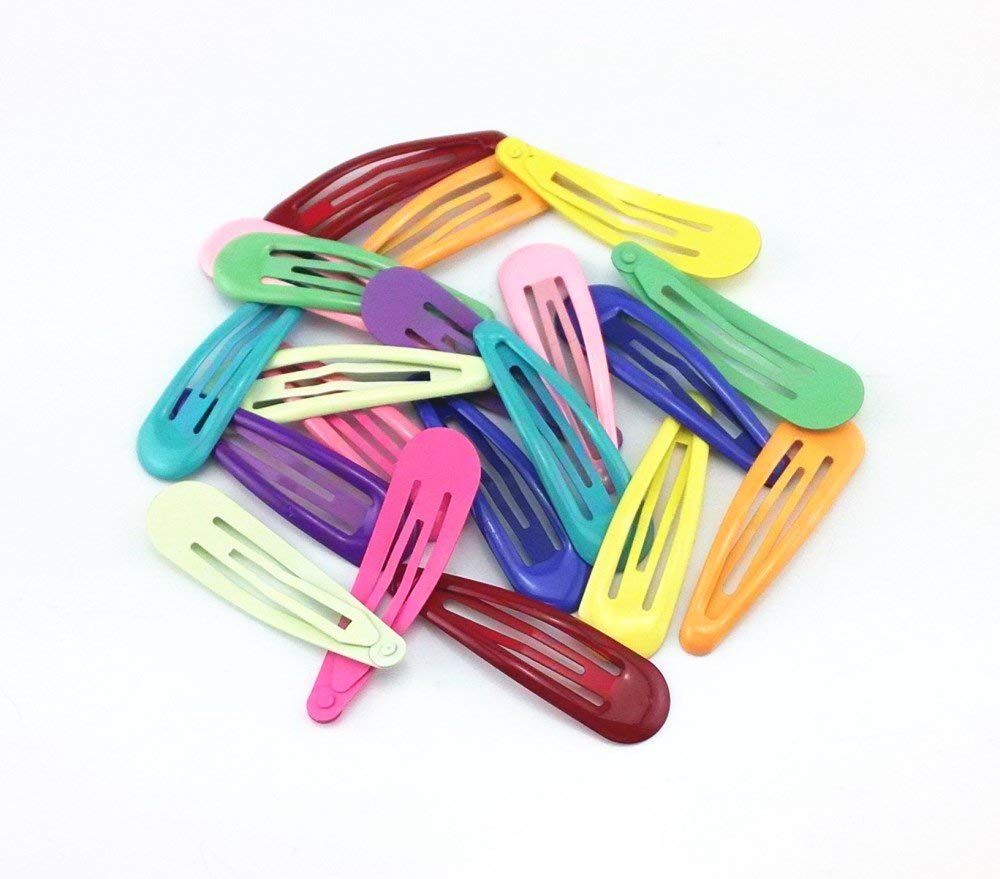 Yueton 10-Pack Colorful Hair Clips for Women - Stylish Snap Prongs for Daily Use