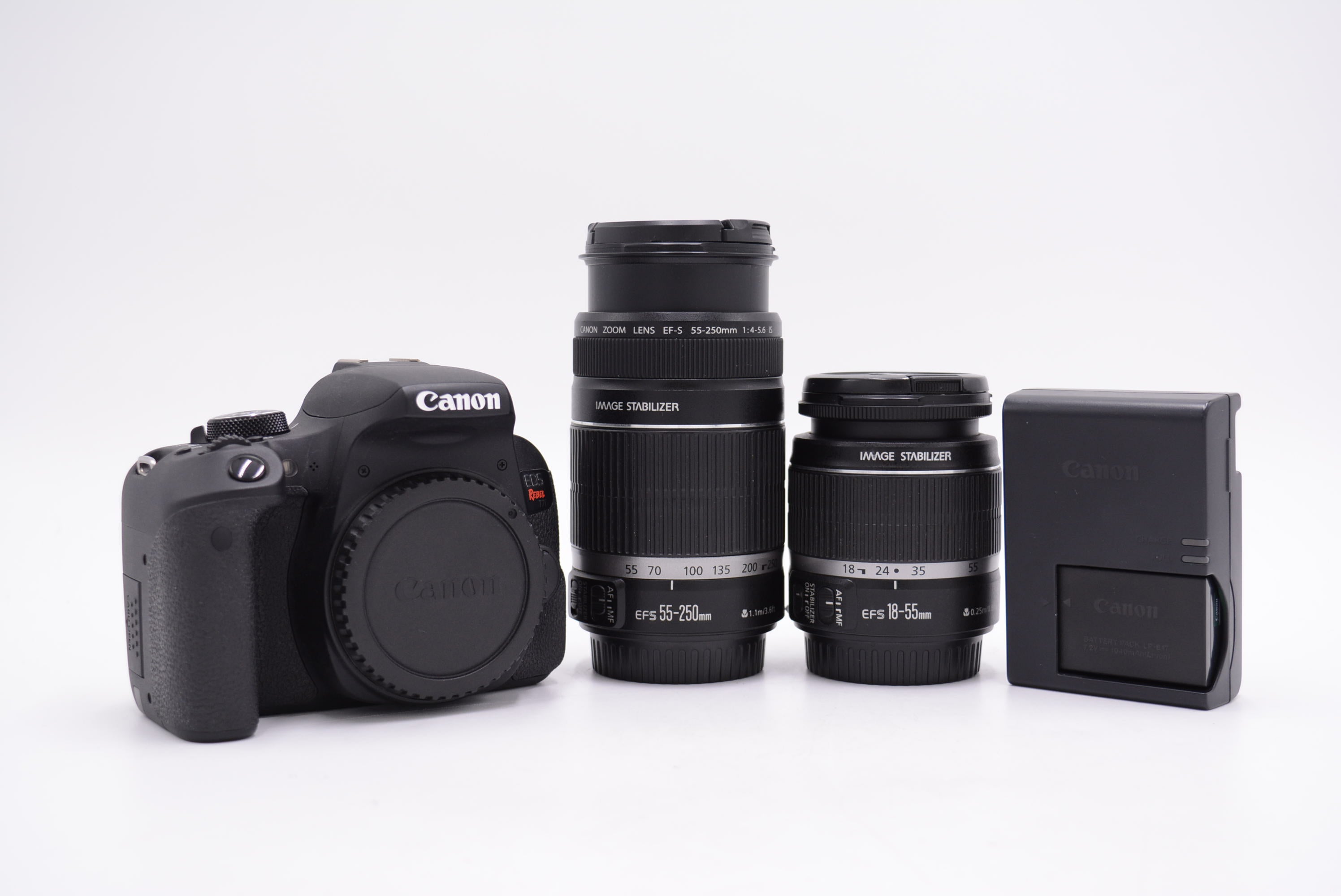 Canon EOS Rebel T7i DSLR Camera Bundle with EF-S 18-55mm & 55-250mm Lenses - Used | Perfect for Travel Photography, Portraits, and Wildlife Shooting