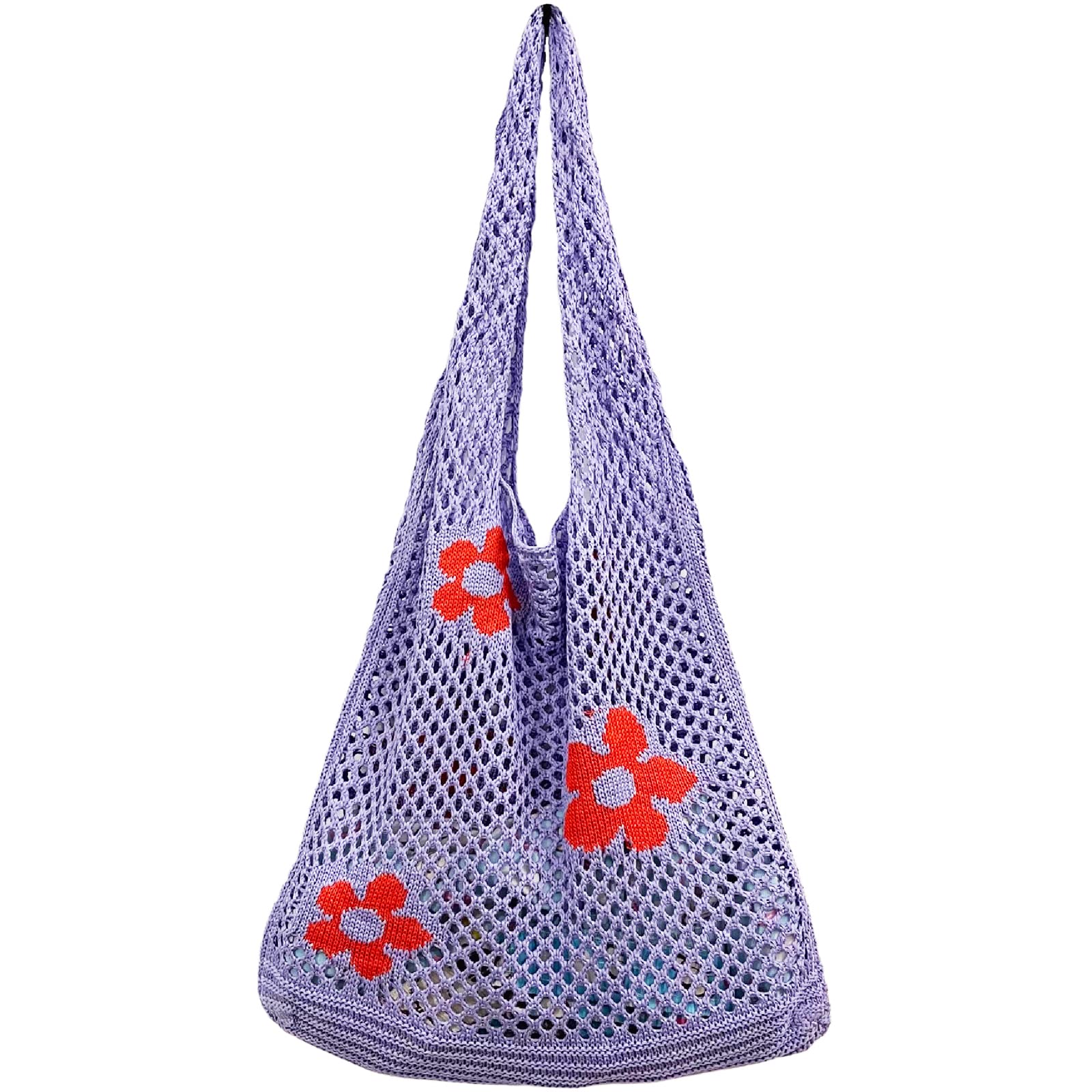 Crochet Beach Tote Bag for Women - Handmade Knit Summer Vacation Bag - Stylish & Durable Beach Accessory for Pool, Travel & Shopping