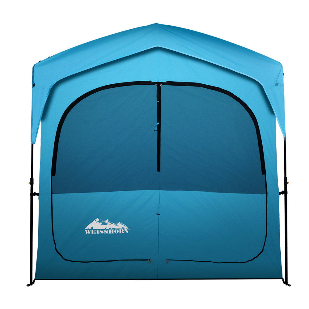 Weisshorn Pop Up Camping Shower Tent - Portable Outdoor Changing Room & Toilet Shelter for Camping, Beach, Hiking - Lightweight & Waterproof (Blue) | Perfect for Outdoor Adventures, Travel & Emergency Use