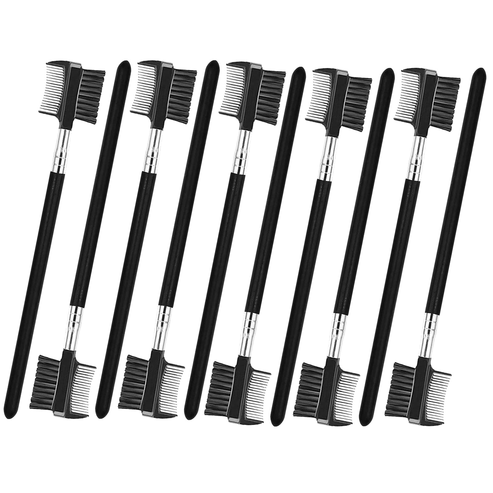 10 Pack Eyelash & Eyebrow Brush Combs - Professional Makeup Tool for Eyelash Extensions, Grooming & Styling - Perfect for Salon, Home Use & Travel Beauty Kit