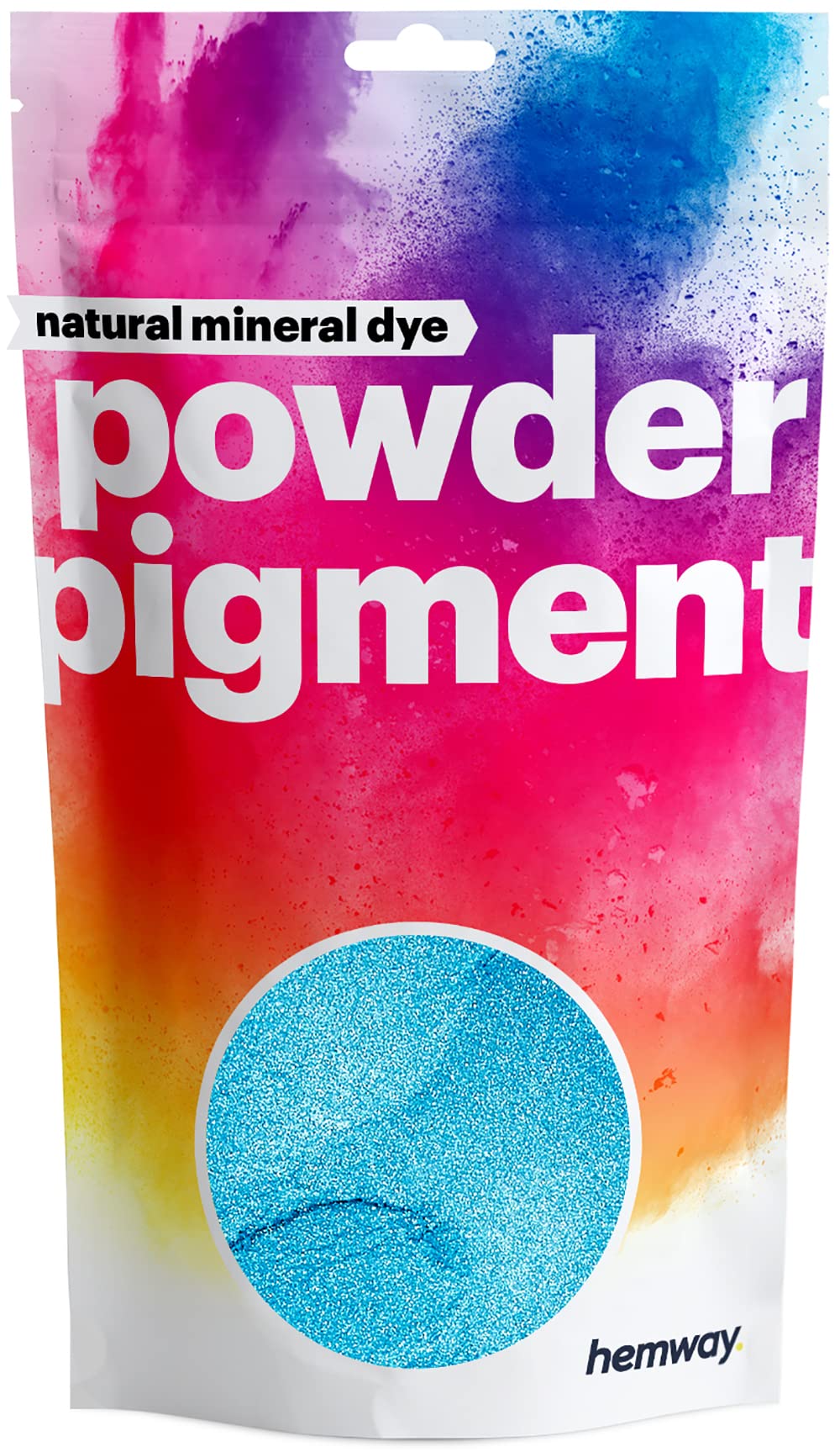 Hemway Natural Mineral Pigment Powder - 100g Metallic Ocean Blue for DIY Crafts, Soap Making, Resin Art & Cosmetics | Non-Toxic & Vibrant Color