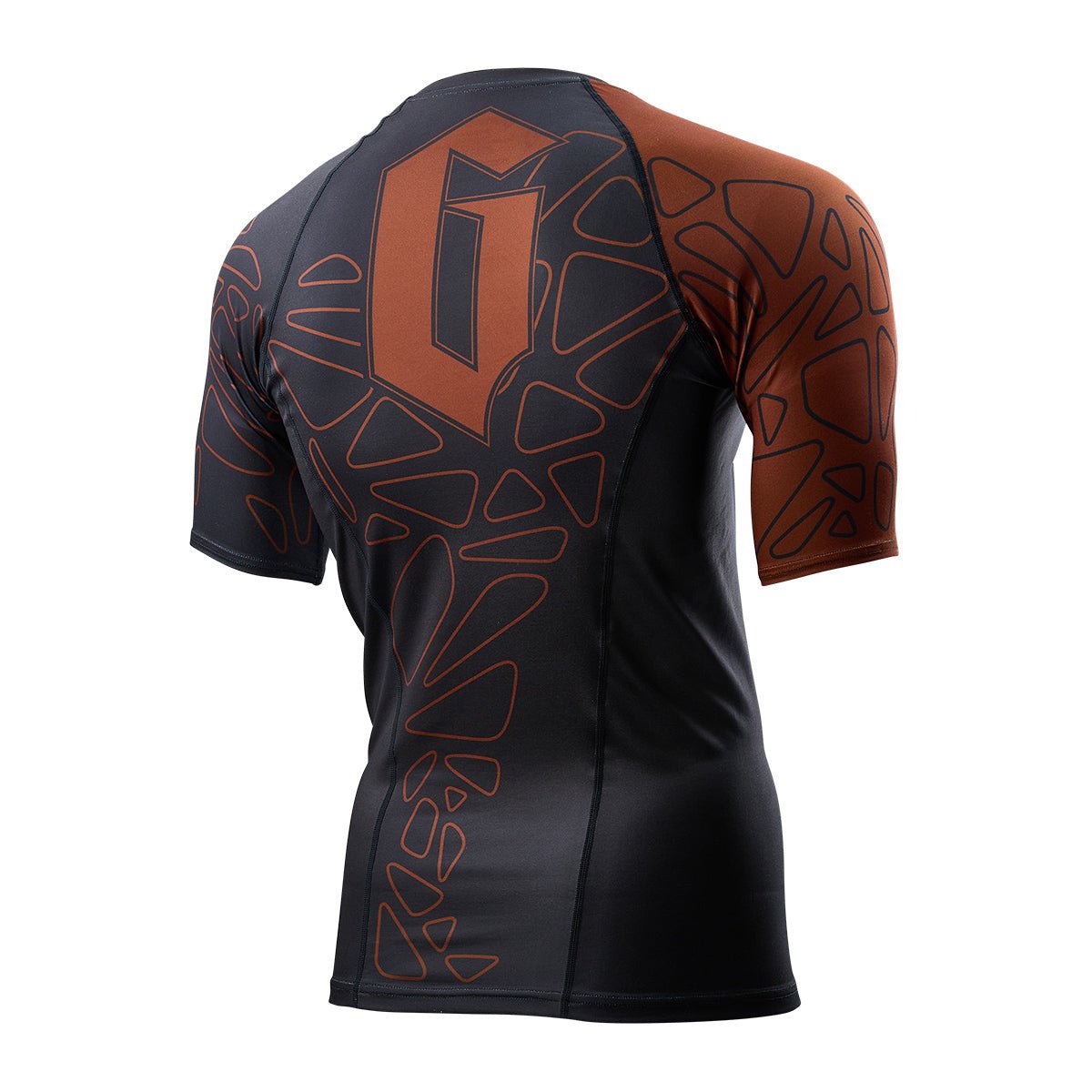 Gameness Men's Short Sleeve Pro Ranked Rash Guard - BJJ MMA Training Shirt for Grappling, Jiu-Jitsu & Combat Sports - Moisture Wicking & UV Protection