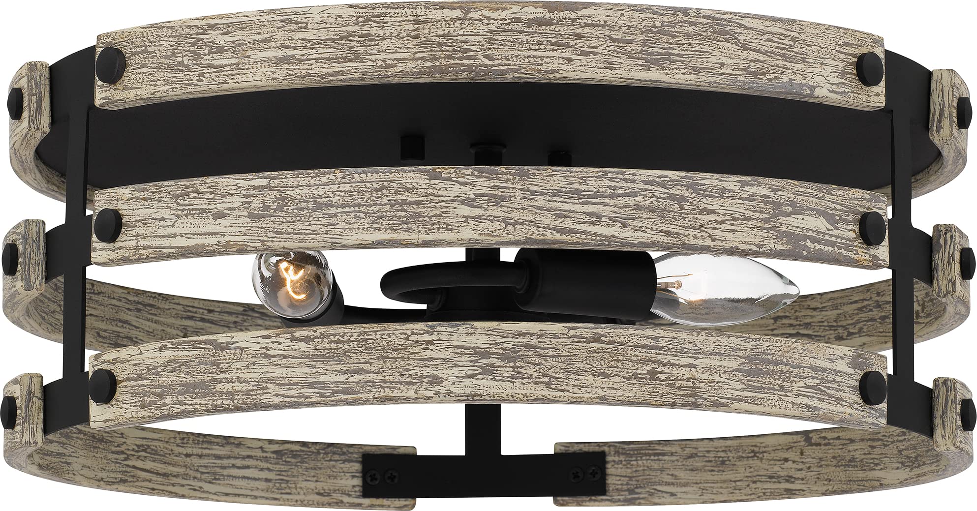 Quoizel ASB1616EK Ashburn Farmhouse Medium Flush Mount Ceiling Light - 3-Light 180W, 6