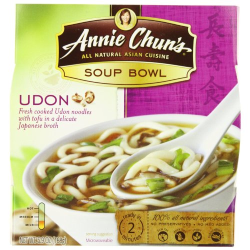 Annie Chun's Udon Soup Noodle Bowl - Japanese Style Instant Noodles, 5.9 oz (Pack of 2) - Quick & Easy Meal for Lunch, Dinner or Office Snack