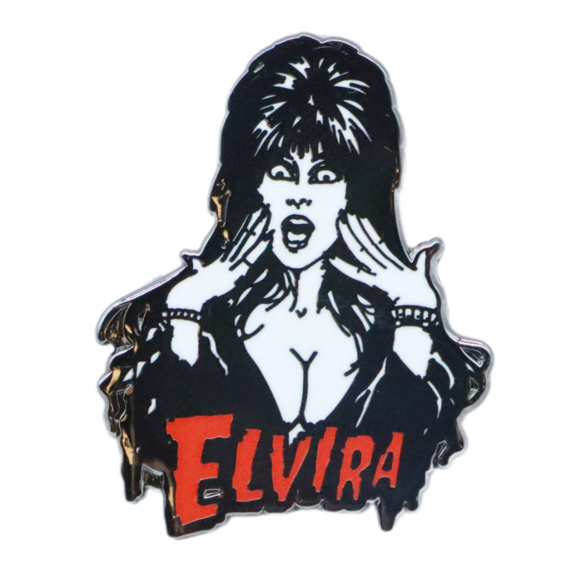 Elvira Enamel Pin - Gothic Horror Collectible Badge for Jackets, Bags & Backpacks - Perfect for Halloween Costumes, Cosplay & Accessories