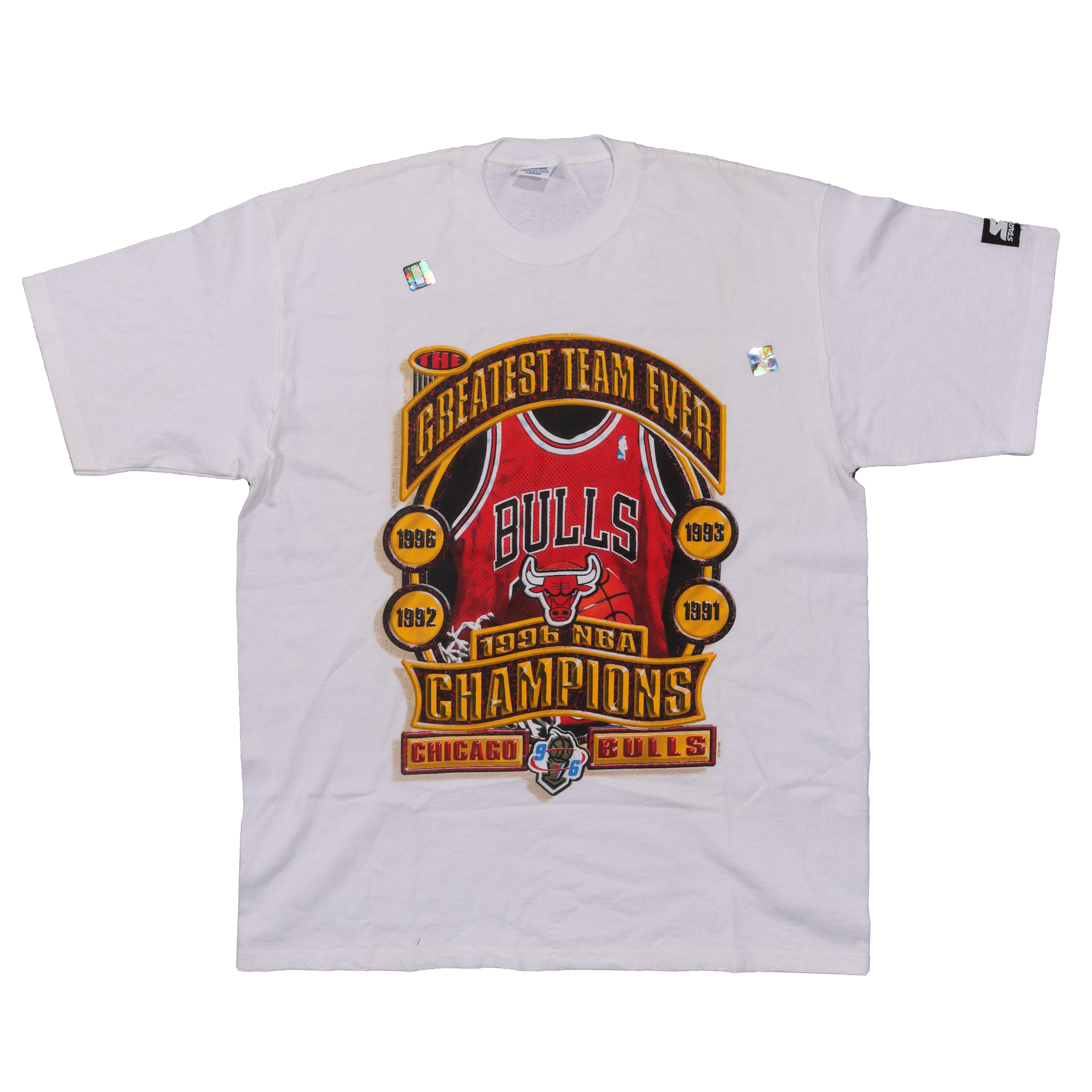 1996 Chicago Bulls 'Greatest Team Ever' Logo T-Shirt - Vintage NBA Basketball Fan Apparel for Men & Women - Perfect for Game Day, Sports Events & Casual Wear