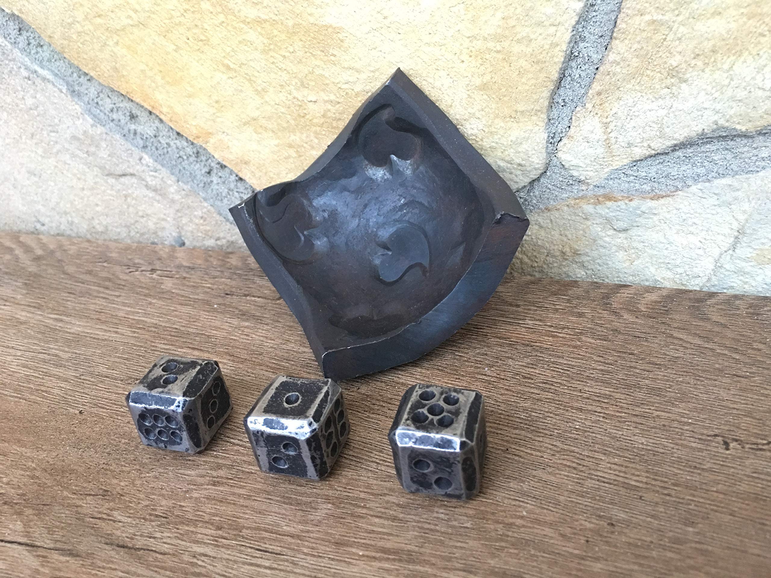 Premium Iron Dice Set for RPG & Tabletop Games - Heavy Duty Steel Gaming Dice with Custom Engraving - Perfect for D&D, Board Games & Collectors - Includes Durable Dice Box & Axe Gift Set