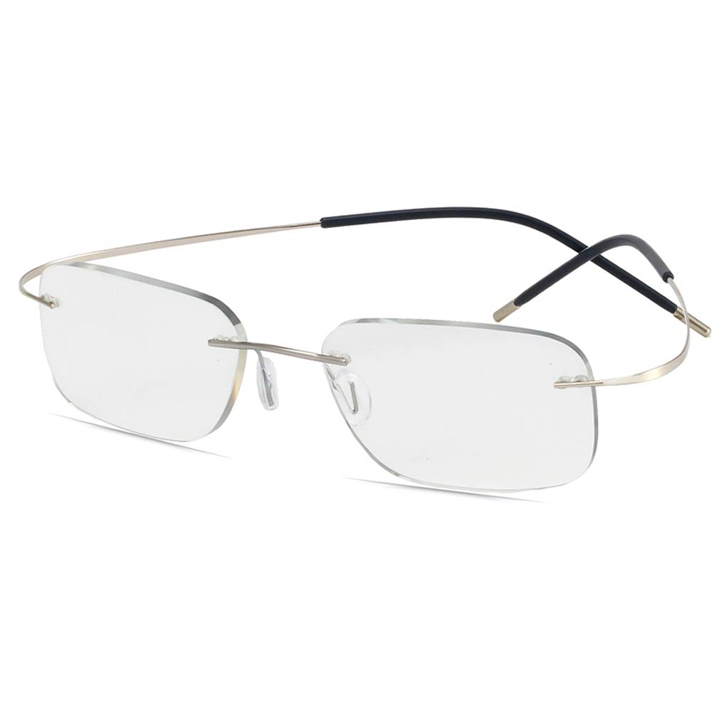 PLOPLO Photochromic Titanium Reading Glasses - Lightweight Blue Light Blocking Eyewear for Men & Women - Perfect for Indoor/Outdoor Reading, Driving & Computer Use