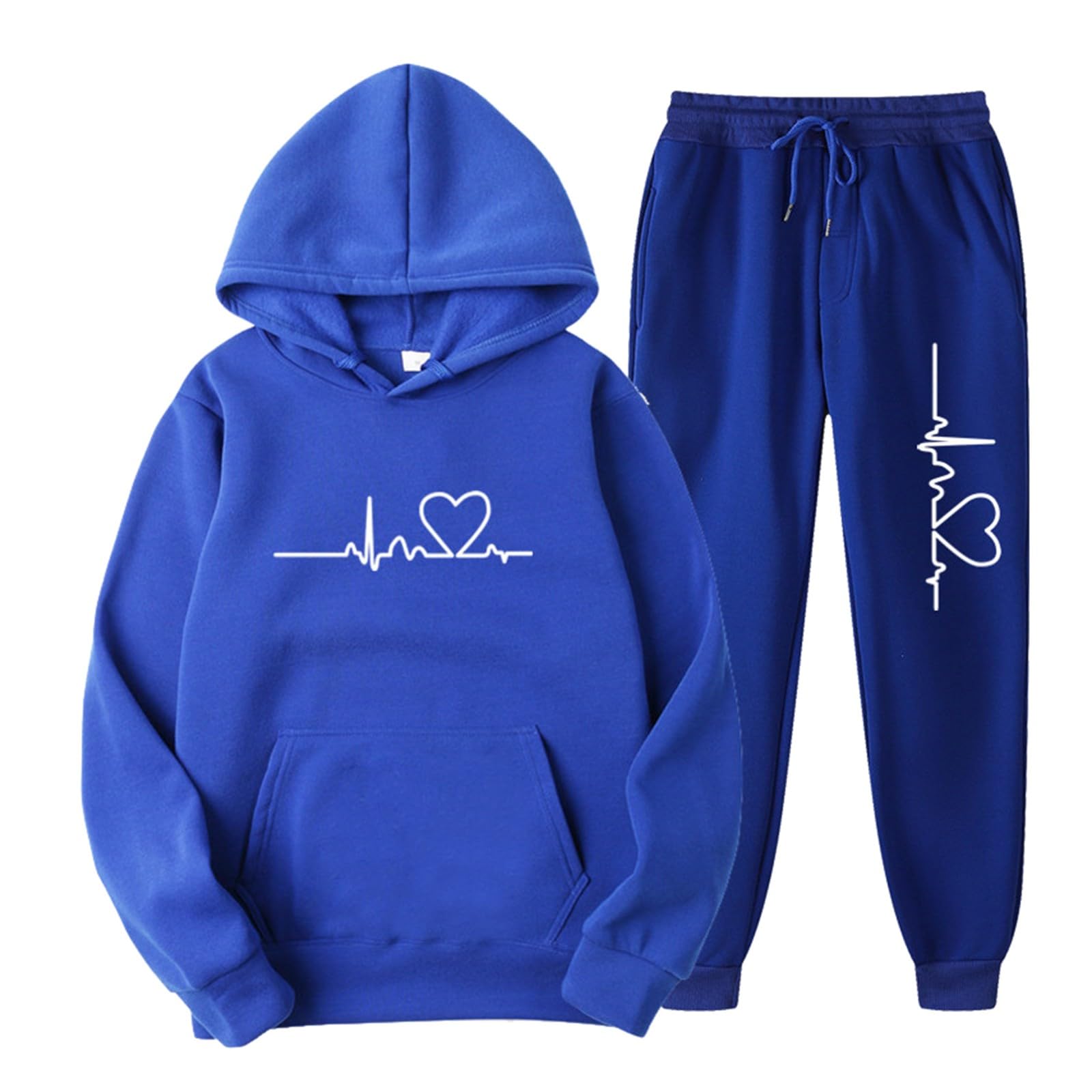 HUMMHUANJ Women's 2-Piece Oversized Hoodie and Jogger Sweatsuit Set - Long Sleeve Pullover Sweatshirt with Matching Sweatpants | Casual Loungewear, Athleisure Outfit for Home, Gym & Streetwear
