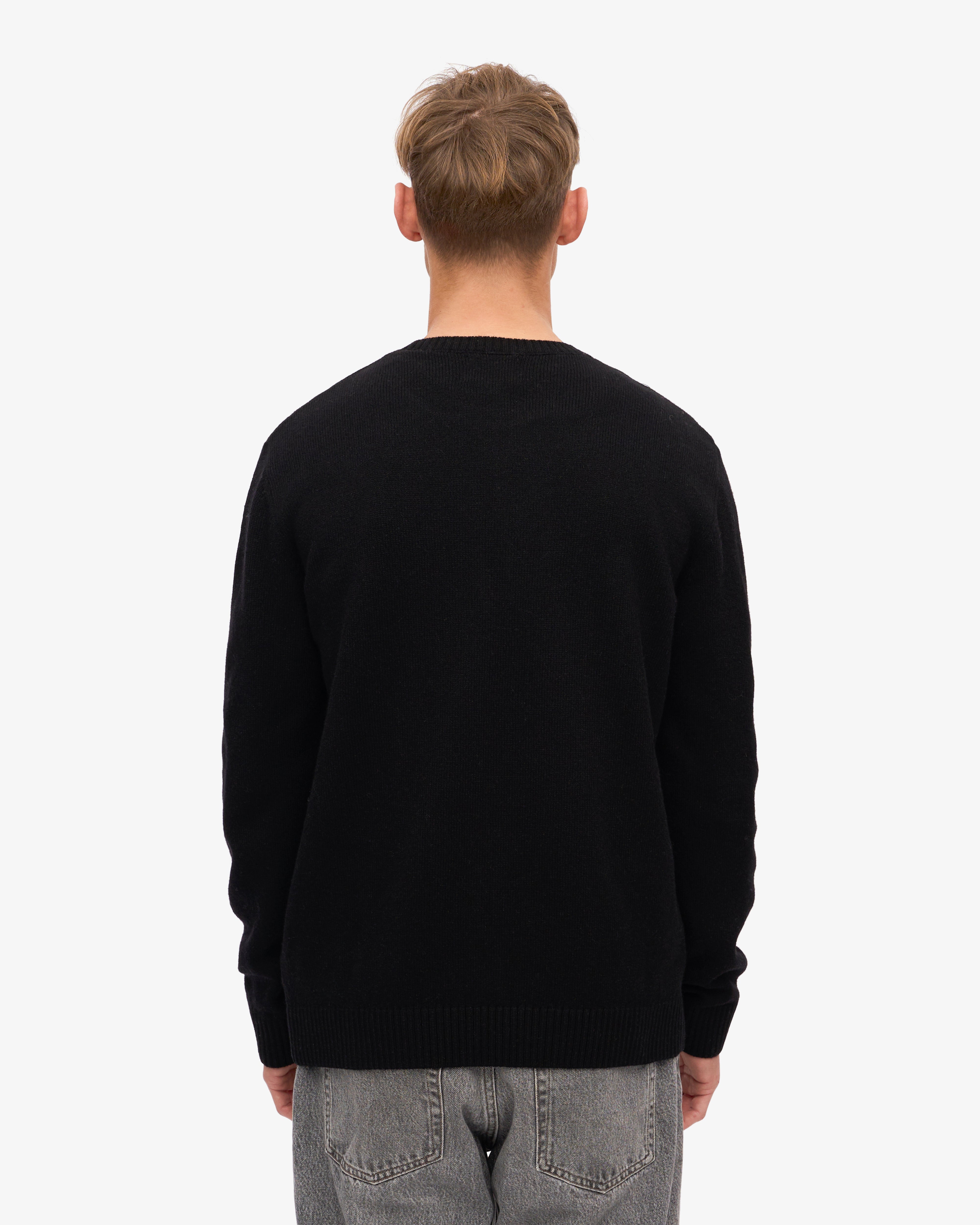 Classic Merino Wool Crew Neck Sweater for Men & Women | Soft & Warm Winter Pullover | Deep Black | Perfect for Casual Wear, Office & Outdoor Activities