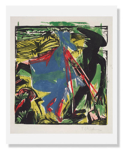 Ernst Ludwig Kirchner Art Print - Schlemihl's Encounter with the Shadow | German Expressionism Wall Decor for Living Room, Office & Art Collection