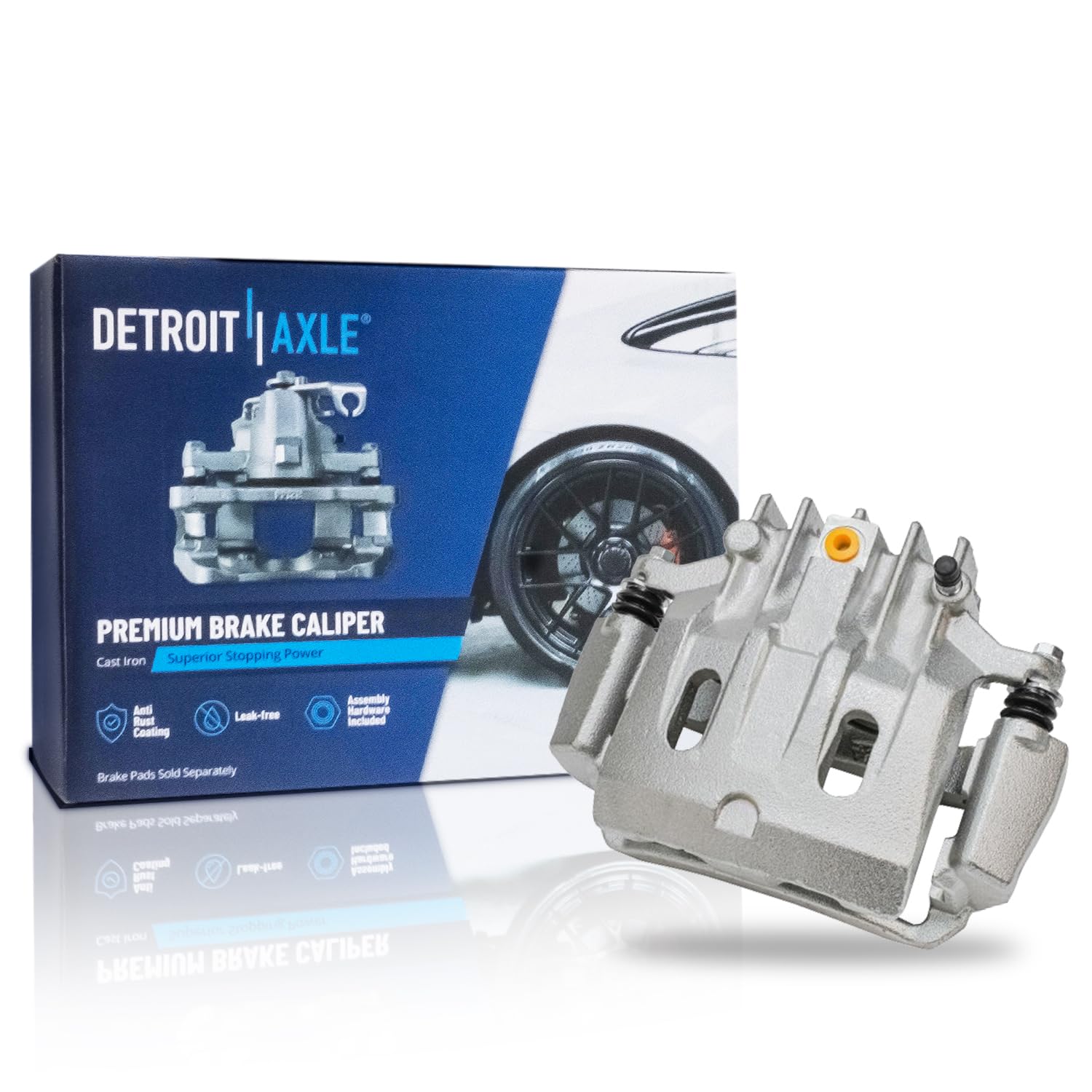 Detroit Axle Rear Right Brake Caliper Replacement for 2000-2004 Ford F-250 F-350 Super Duty & 2000-2005 Ford Excursion - Disc Brake Caliper with Bracket - Perfect for Off-Roading, Towing, and Heavy-Duty Use