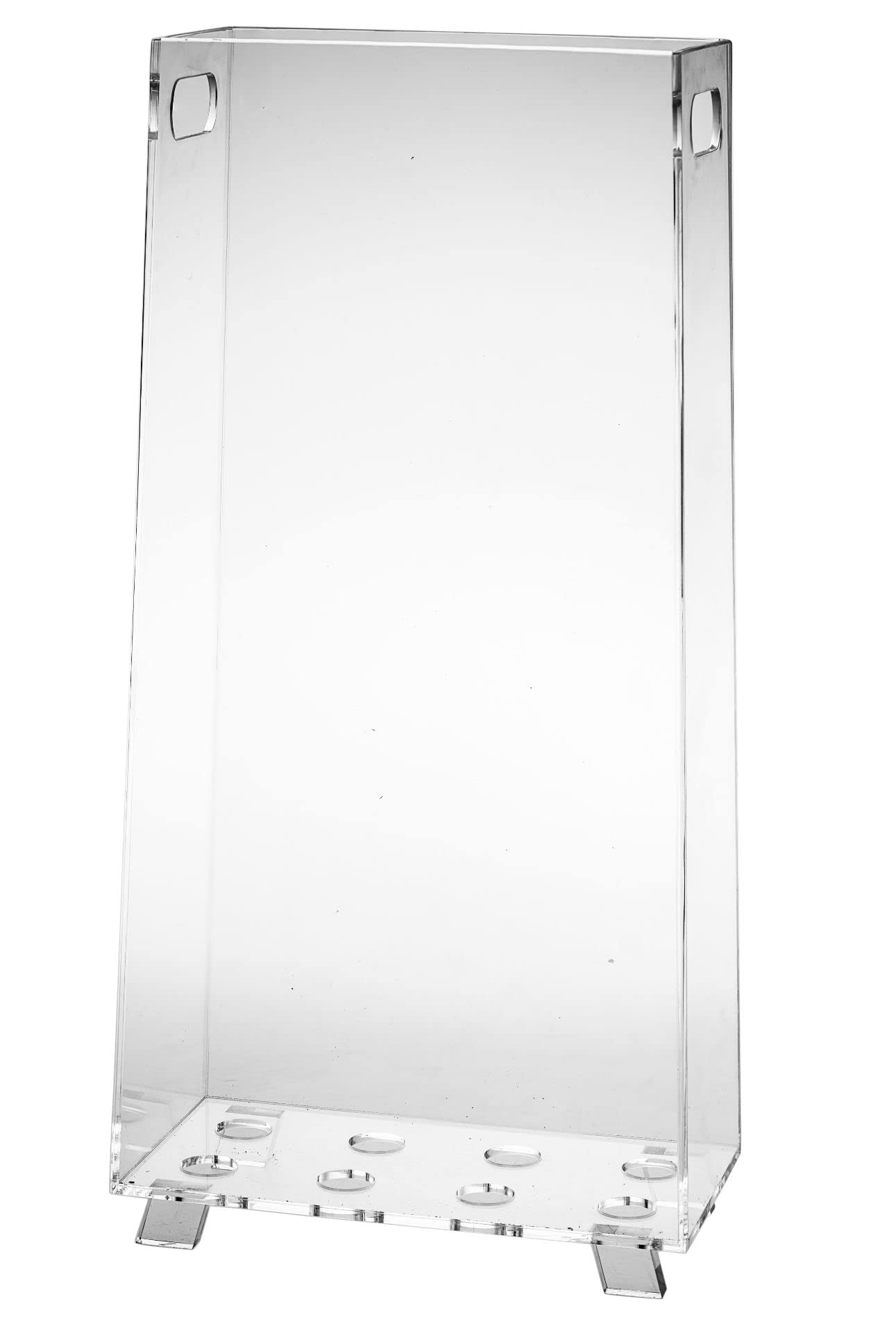 Judaica Umbrella Stand - Clear Lucite Design Holds 8 Umbrellas (21x10 Inches) - Perfect for Synagogue, Jewish Home Decor & Entryway Organization