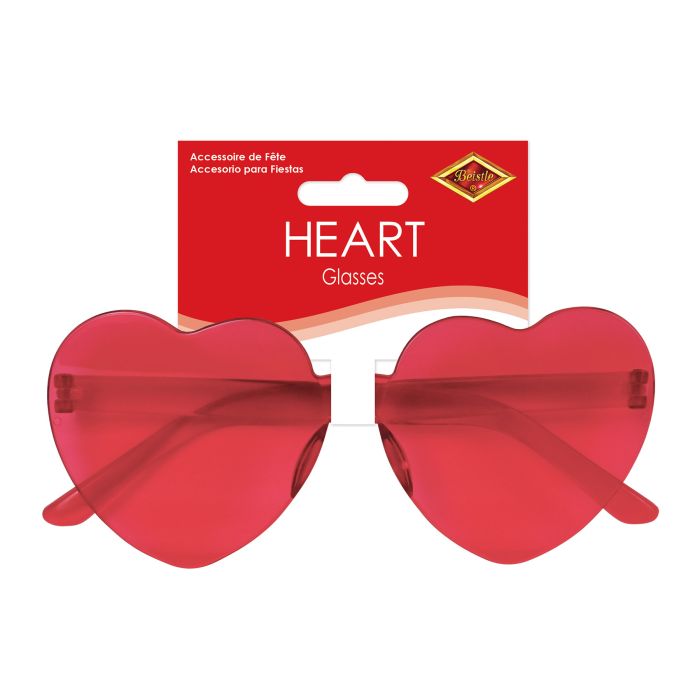 12 Pack Beistle Heart Glasses - Fun Party Favors for Valentine's Day, Bachelorette, Bridal Showers & Themed Events