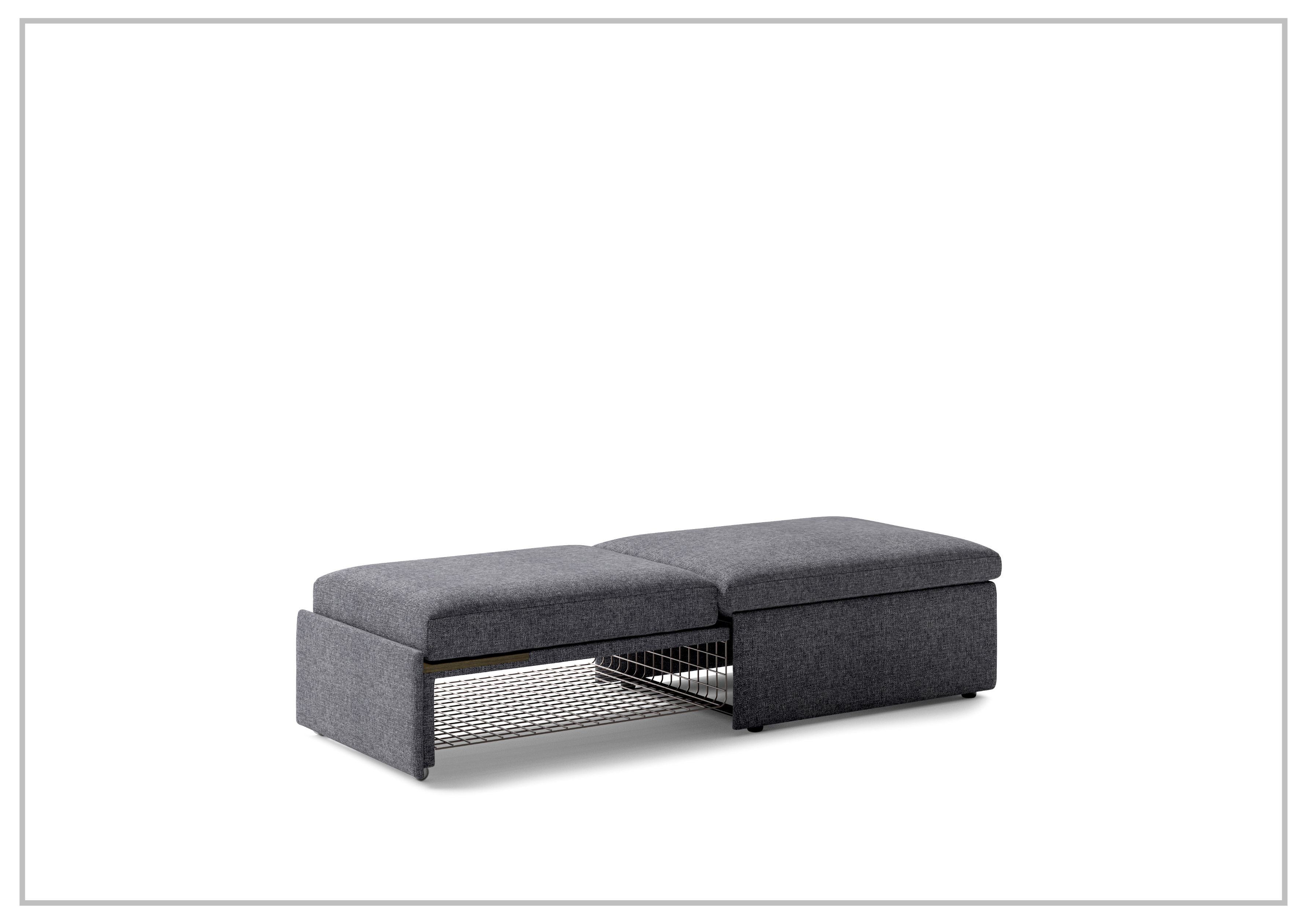 Luonto Otto Cot Size Sleeper Ottoman with Storage Drawer - Convertible Daybed for Guest Room, Nursery & Small Space Living - Perfect for Apartments, Dorms & Home Offices