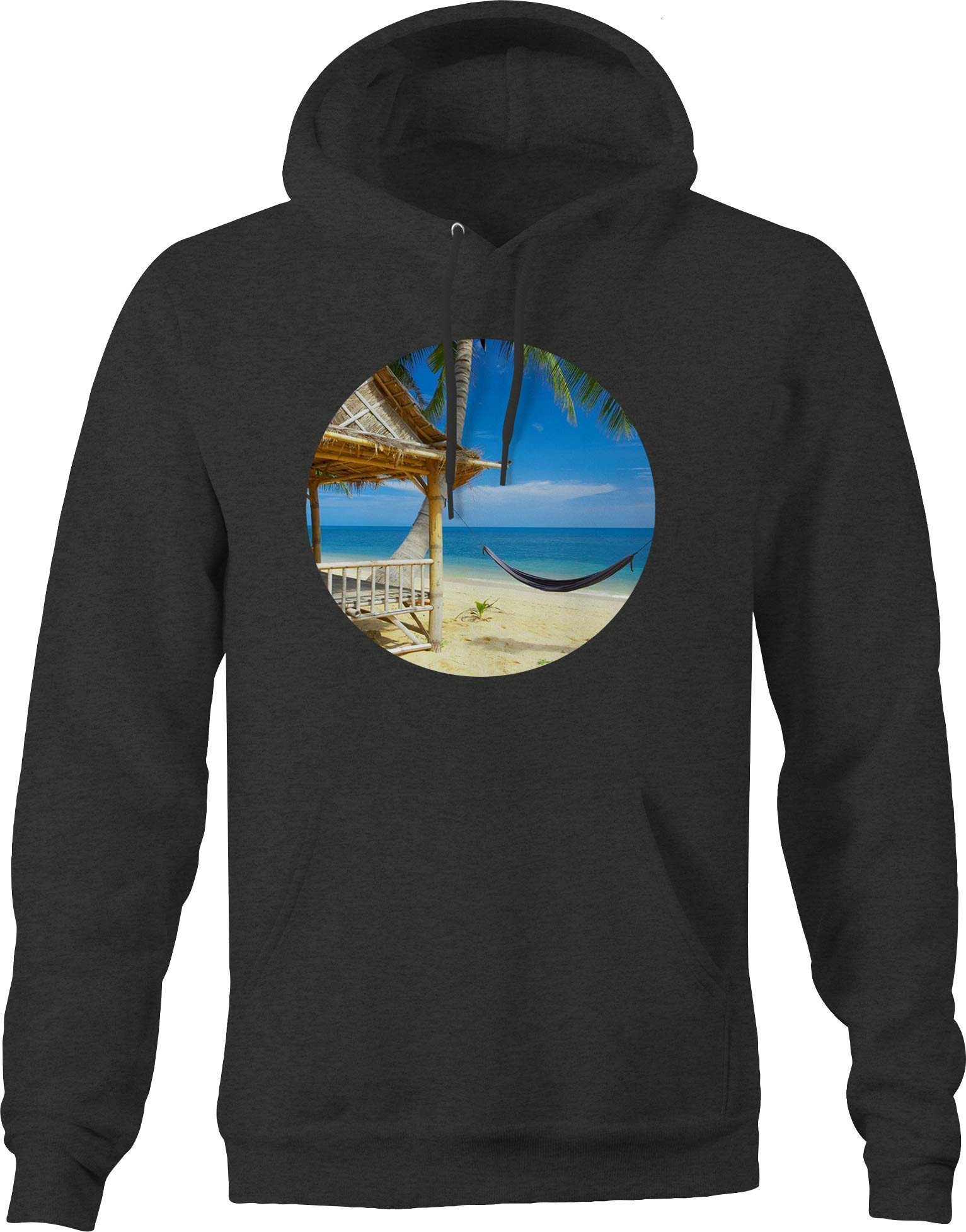 Men's 556 Gear Beach Vacation Hoodie - Dark Gray Pullover for Casual Wear, Outdoor Activities & Travel