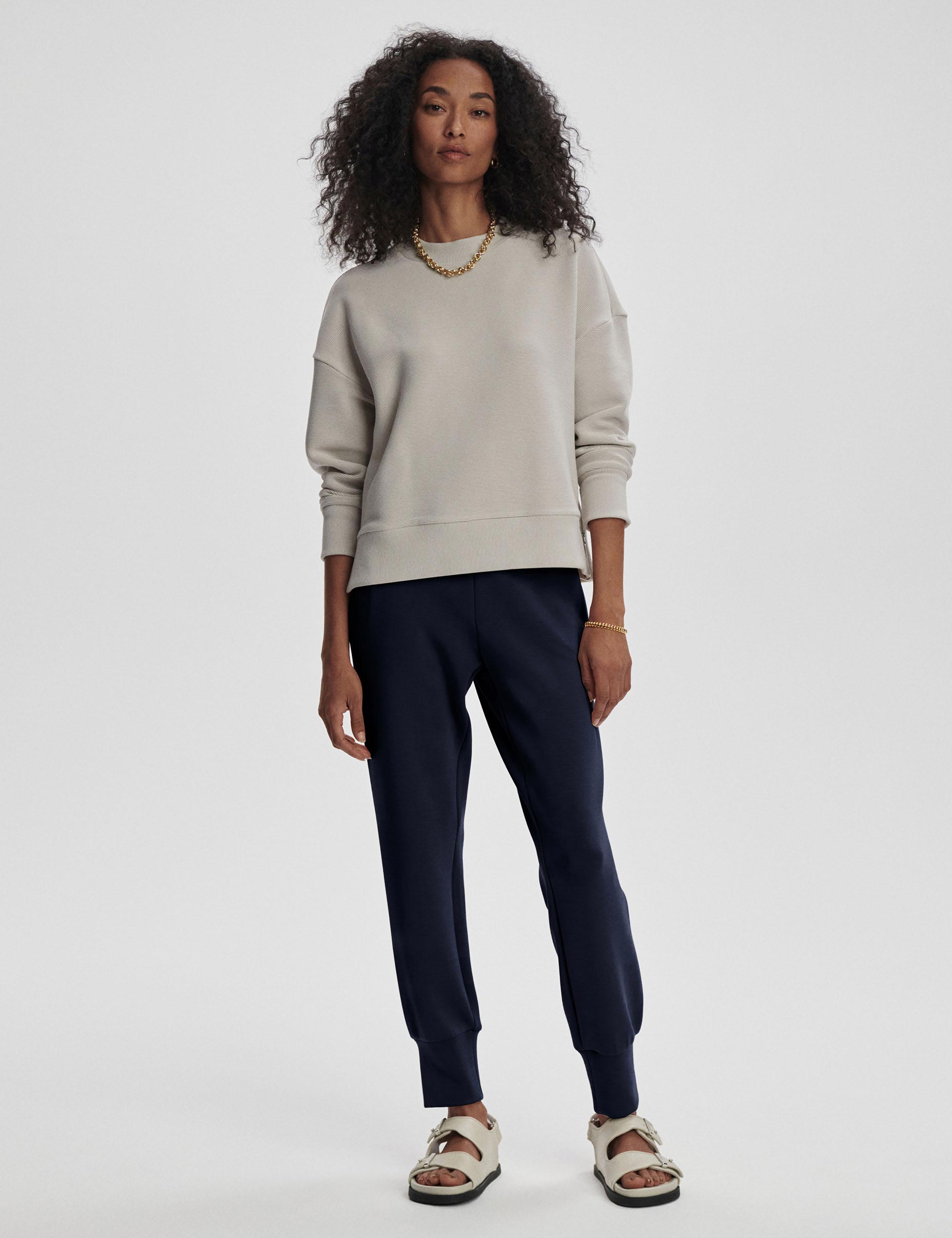 Addelyn Women's Sweatshirt - Soft Silver Grey Pullover for Casual Wear & Lounge Comfort | Perfect for Everyday Outfits & Relaxing at Home